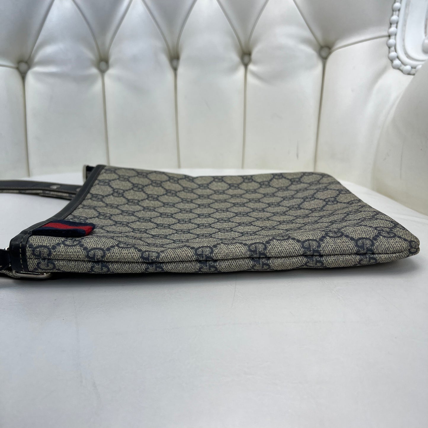 Gucci Monogram Messenger Bag Blue