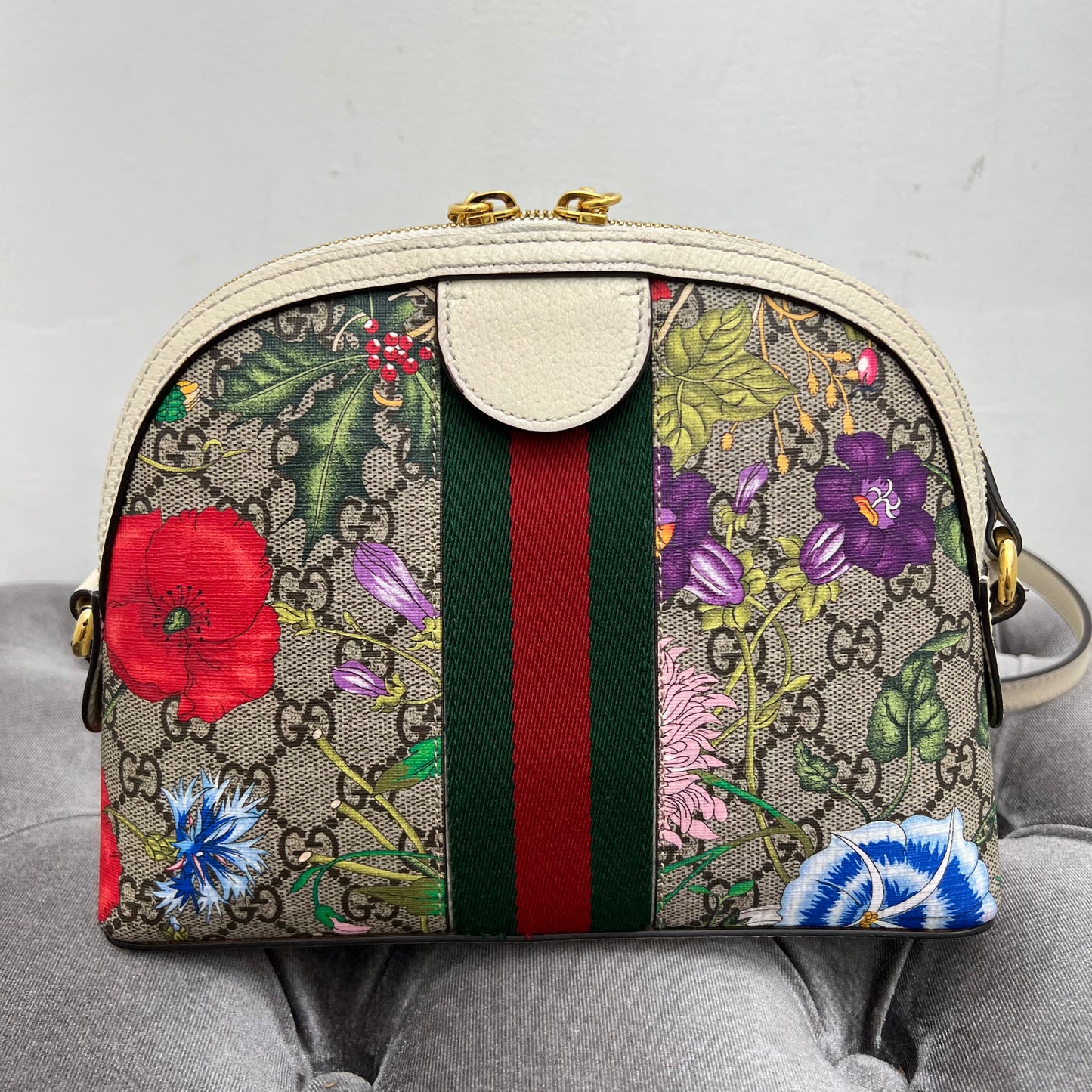 Gucci GG Monogram Ophidia Crossbody Bag Floral