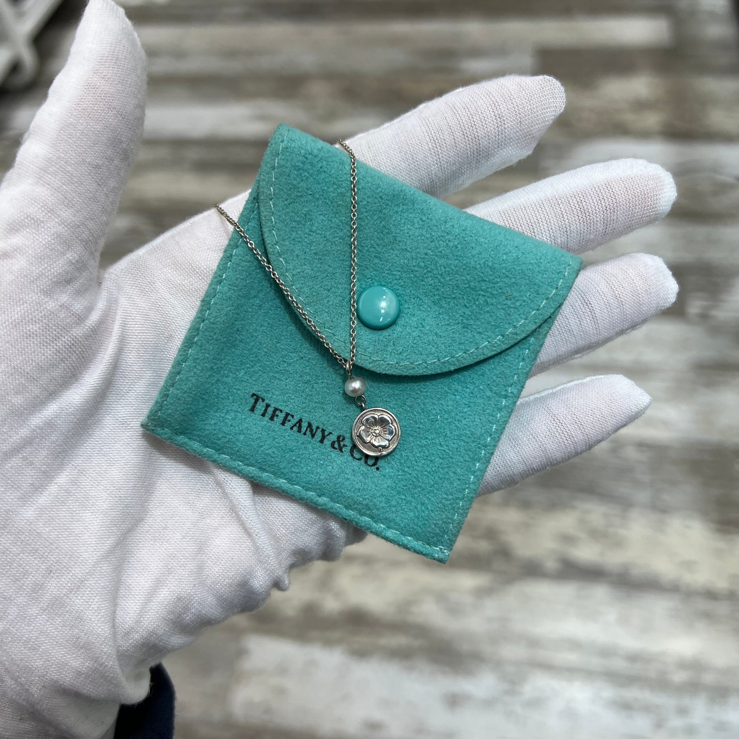 Tiffany & Co Hibiscus Flower Necklace
