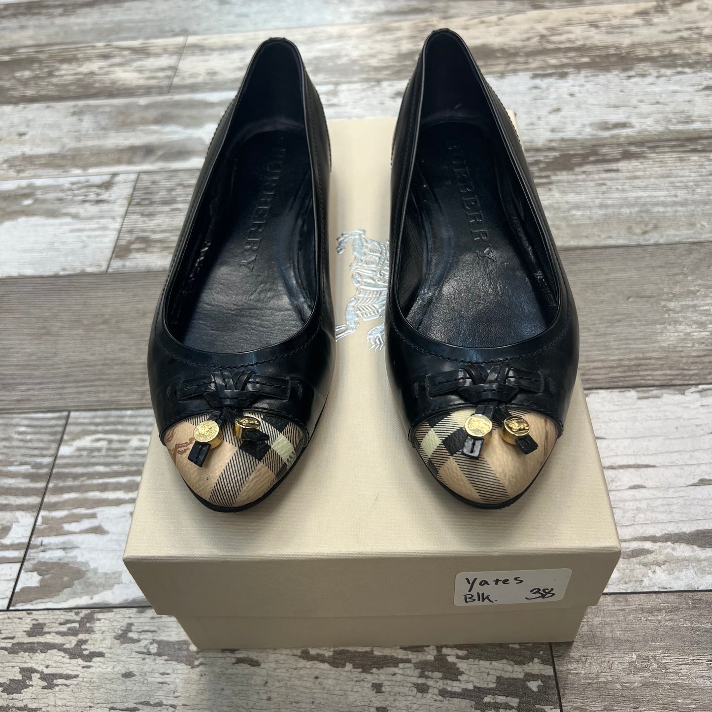 Burberry Haymarket Ballerina Flats Size 38