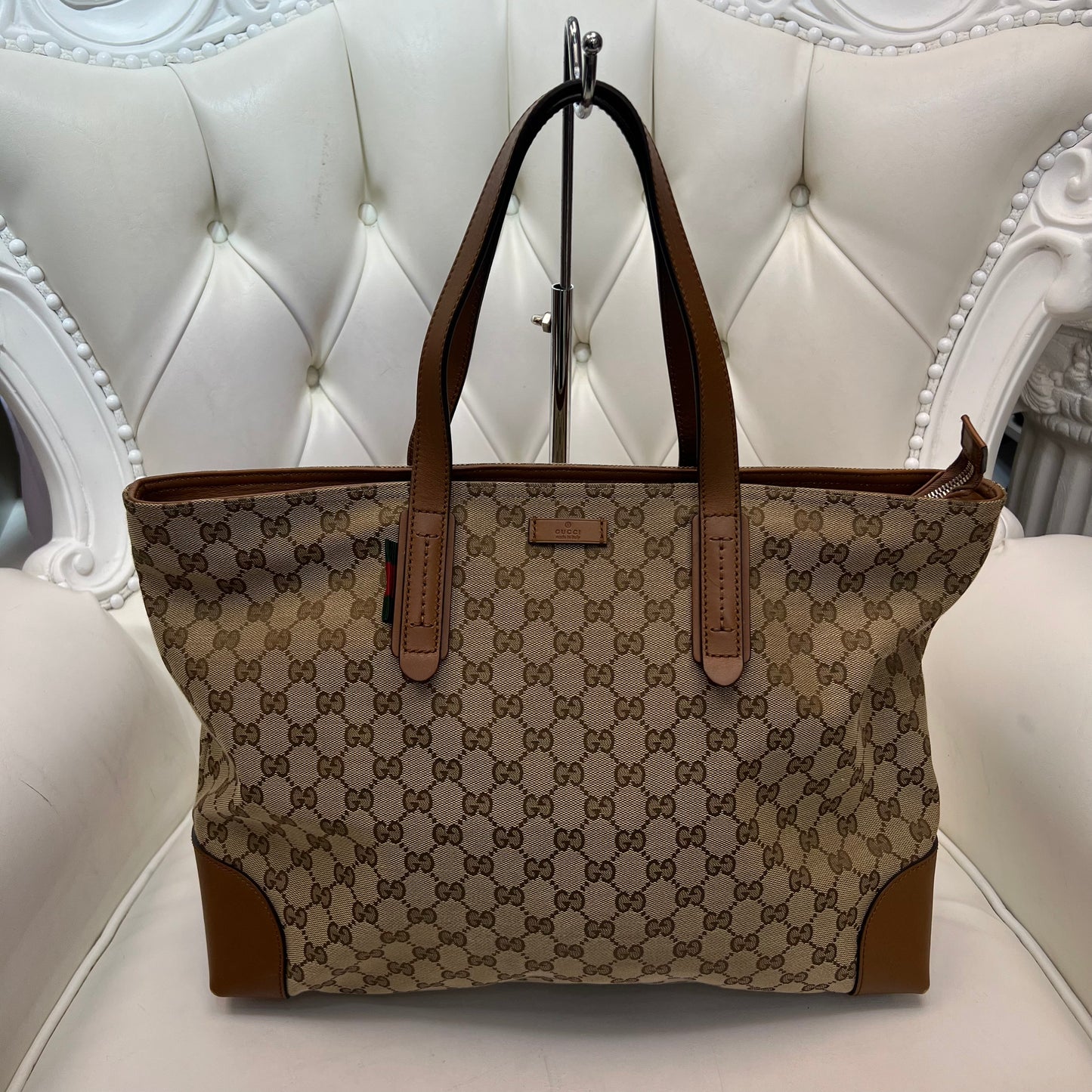 Gucci Canvas Zipper Tote