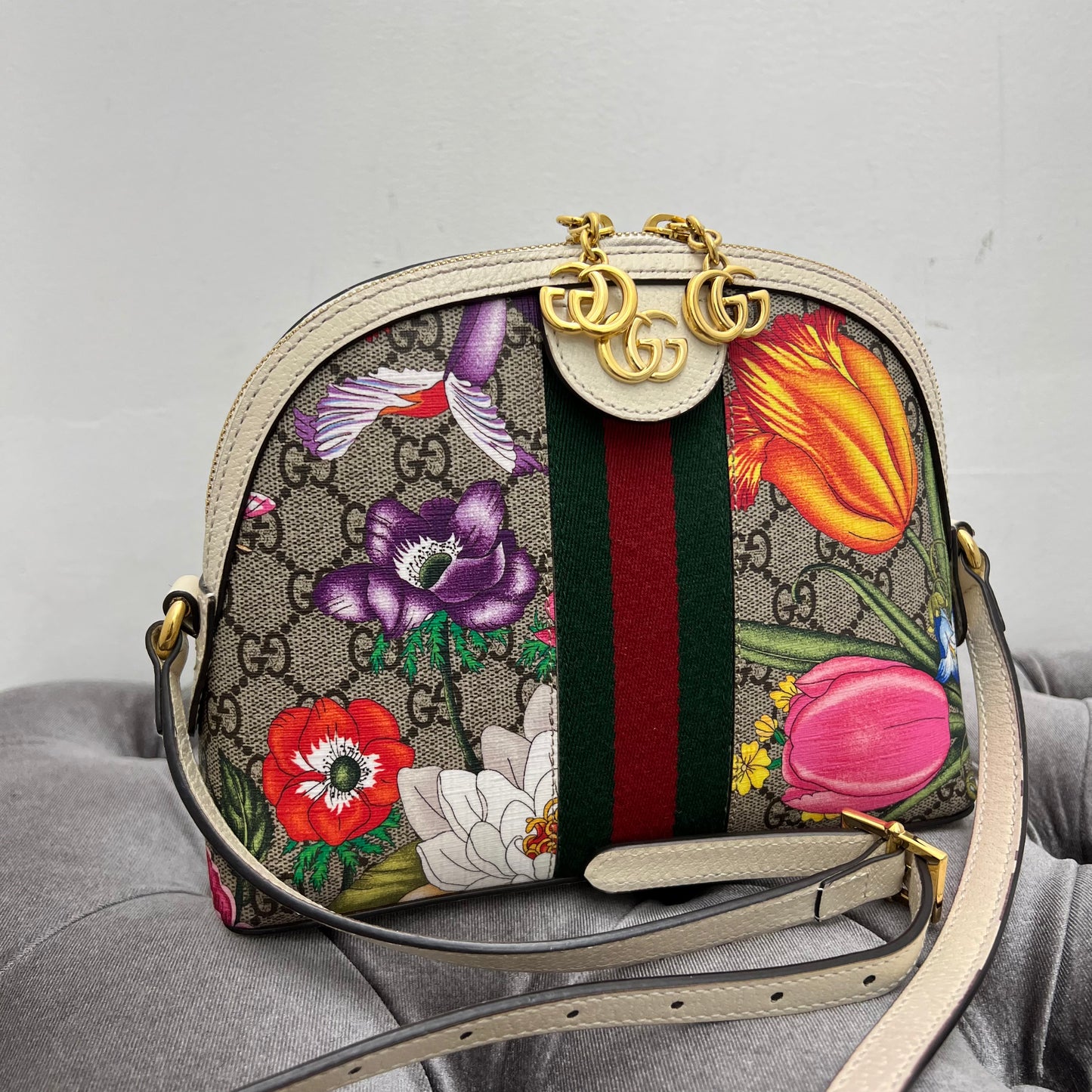 Gucci GG Monogram Ophidia Crossbody Bag Floral