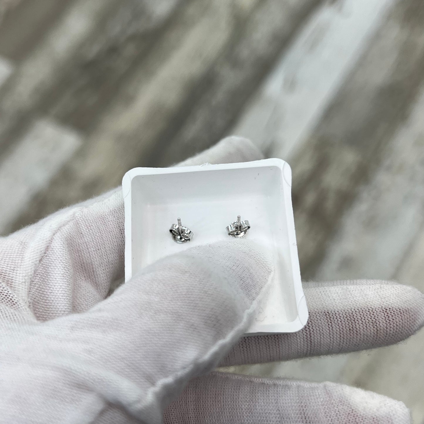 Diamond Studs 1.5ct Lab Created 14k White Gold