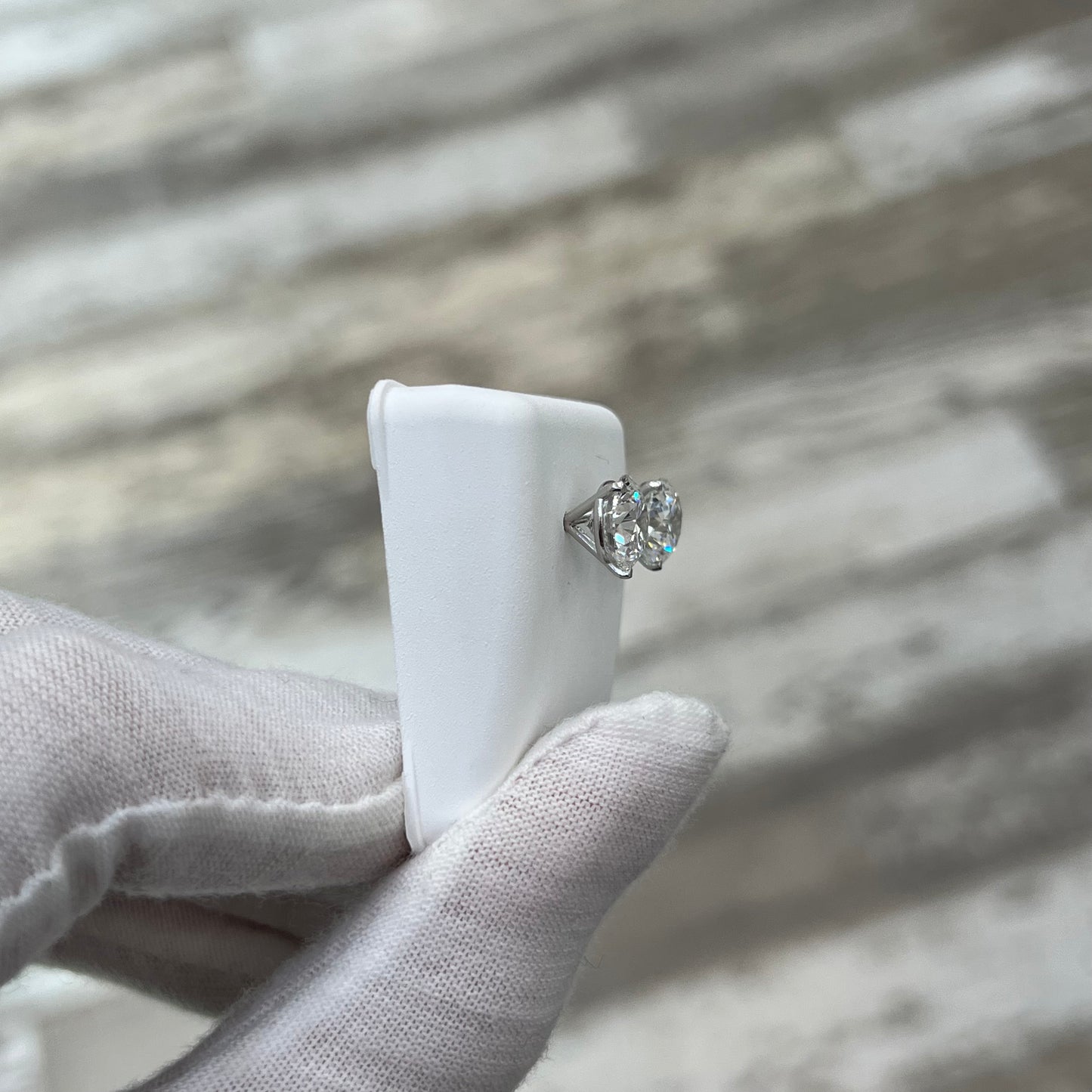 Diamond Studs 4ct Lab Created 14k White Gold