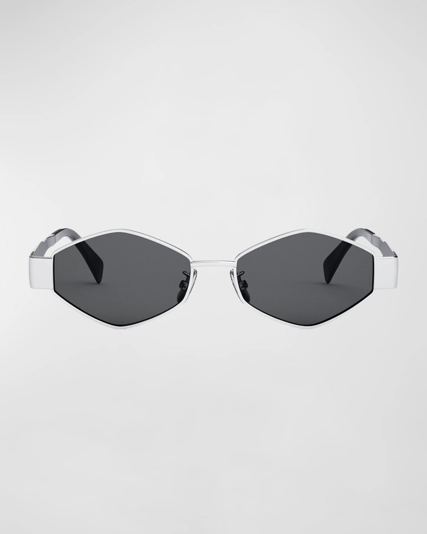 Celine Triomphe Metal Angular Sunglasses - SIlver