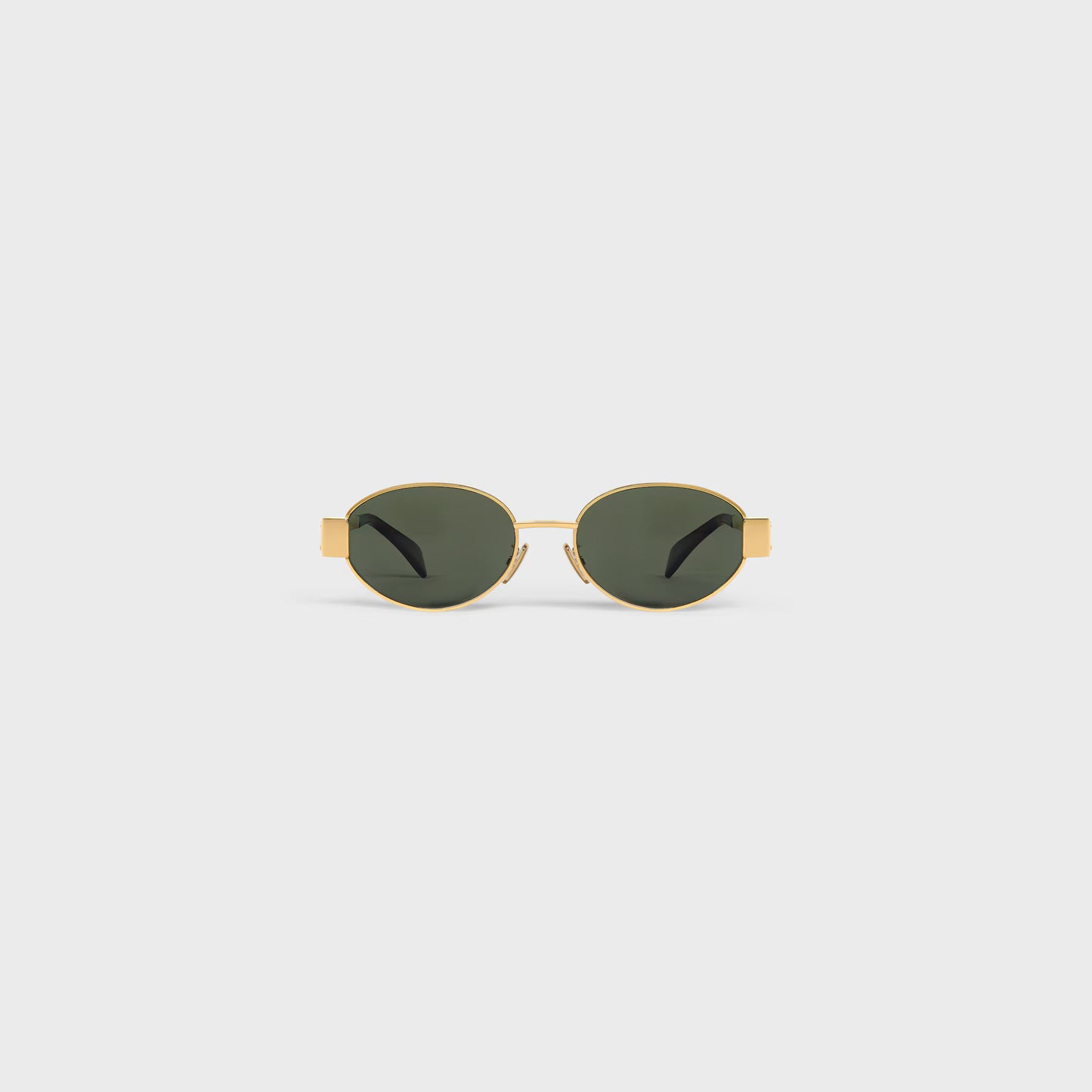Celine Triomphe Metal Oval Sunglasses - Gold