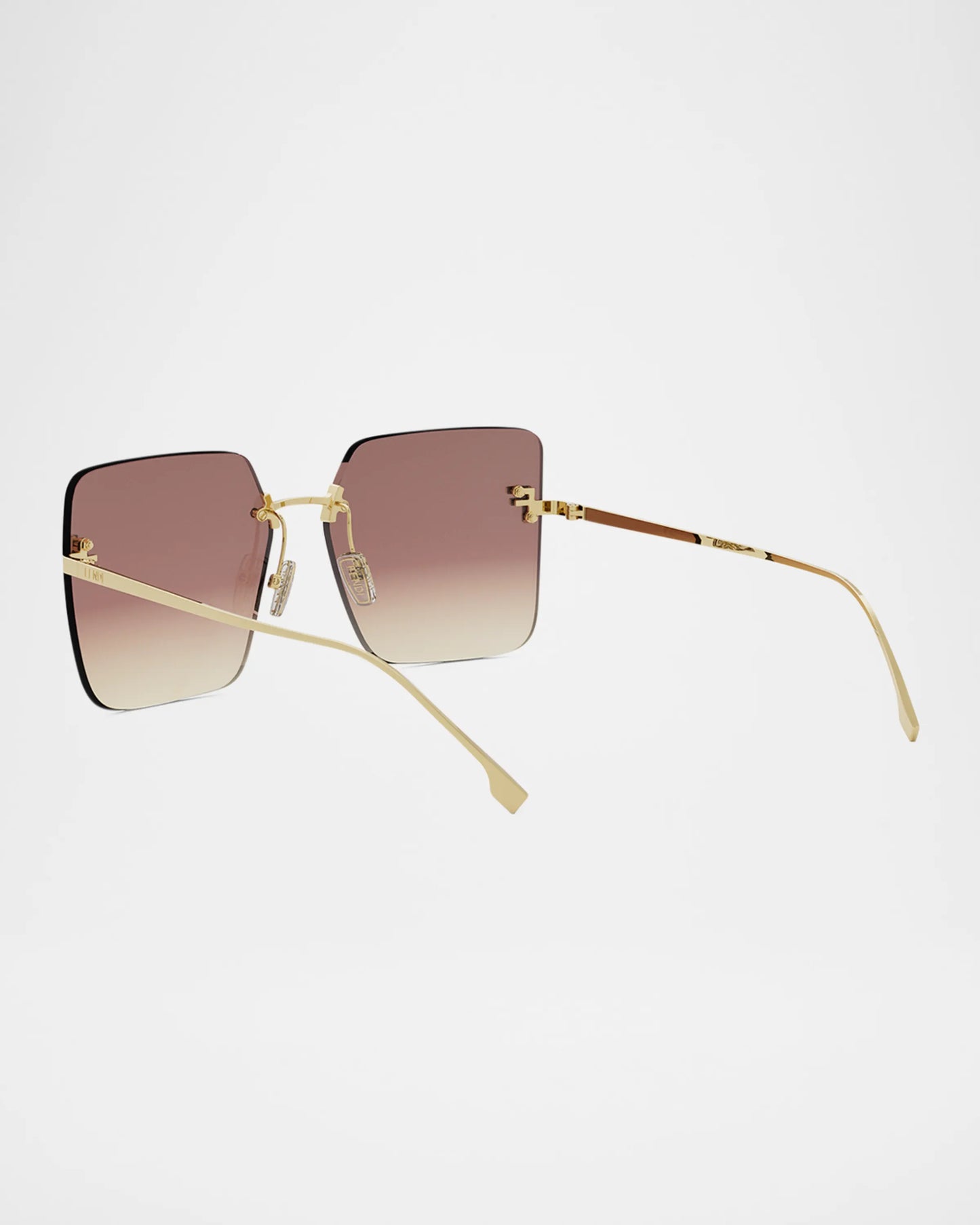 Fendi FF Crystal Oversized Rimless Sunglasses