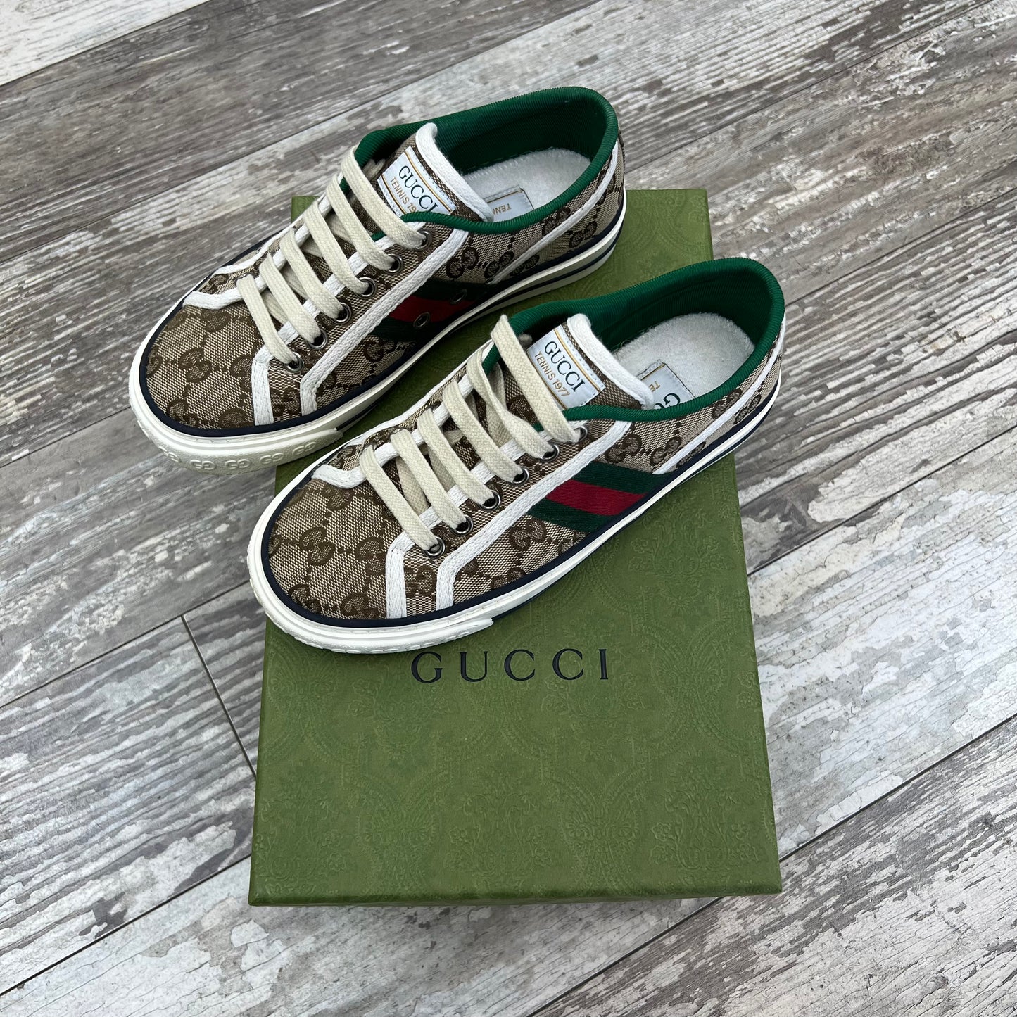 Gucci GG Tennis 1977 Sneaker, Size 34.5