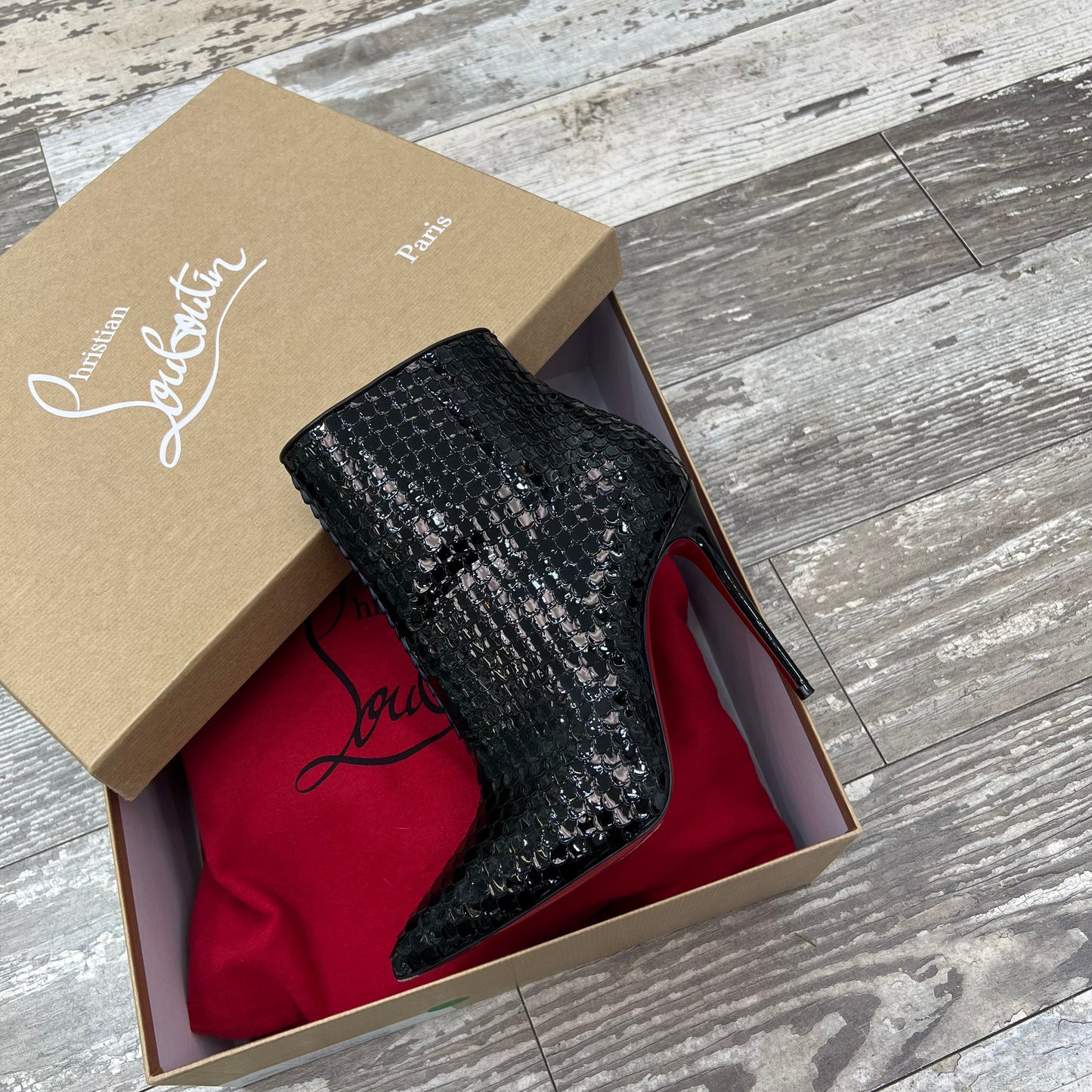 Christian Louboutin So Kate 100 Booty, Size 35