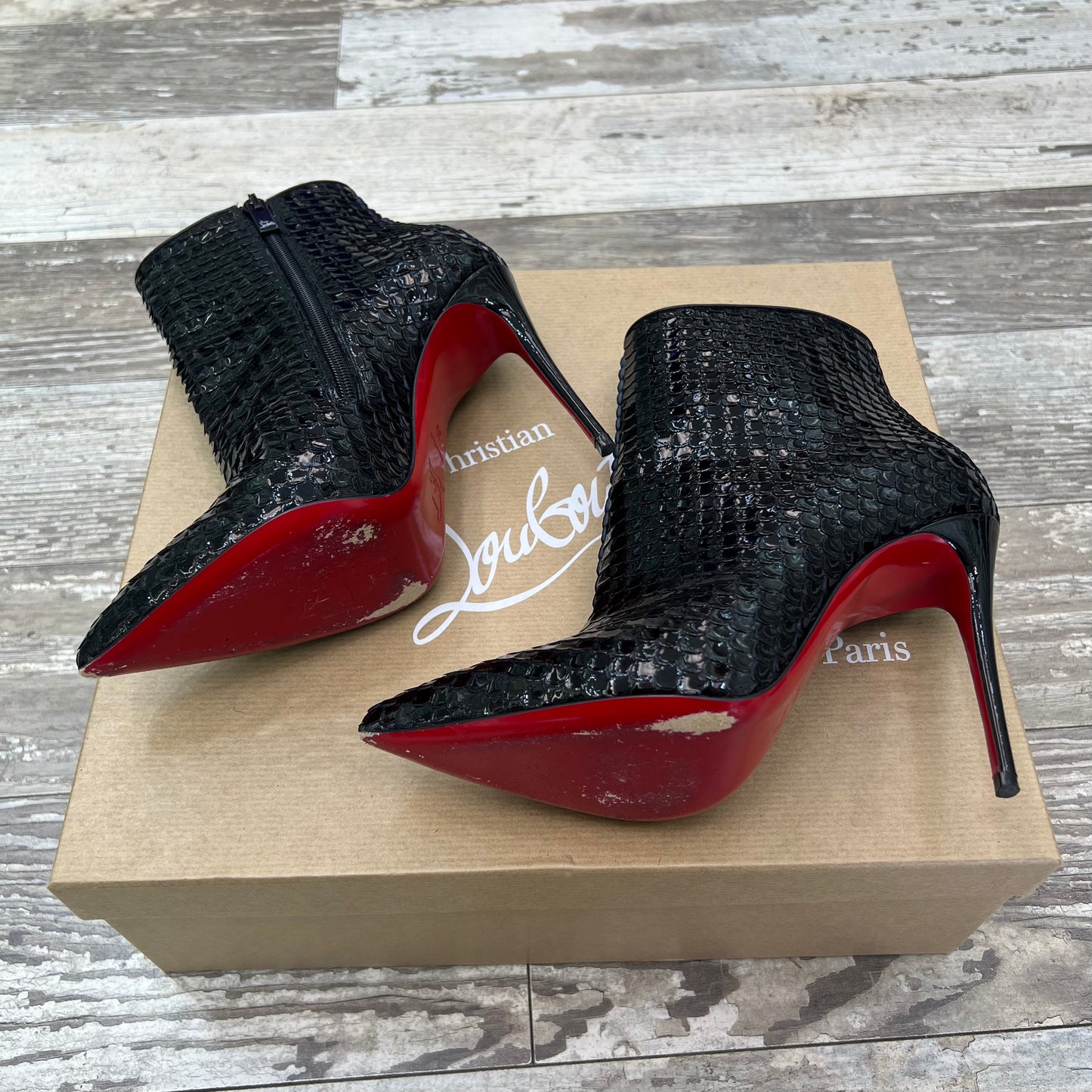 Christian Louboutin So Kate 100 Booty, Size 35