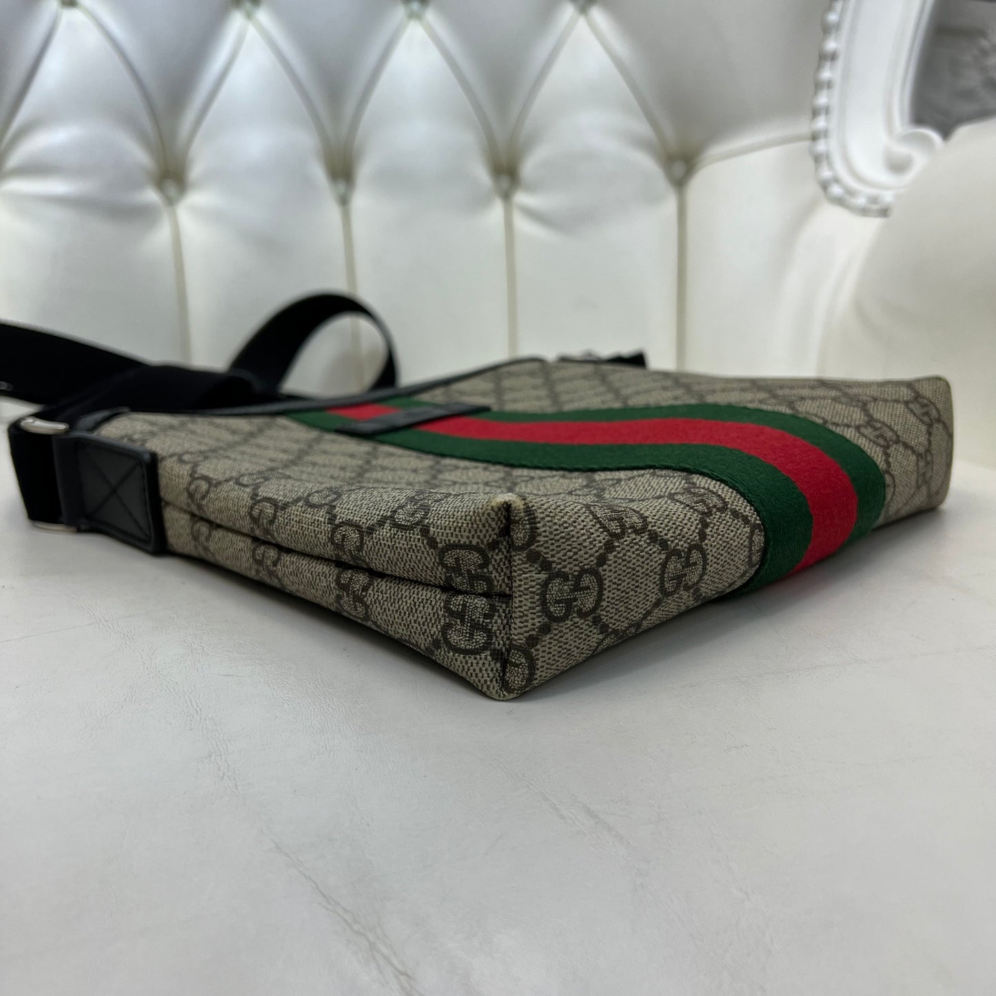 Gucci GG Supreme Web Messenger Bag