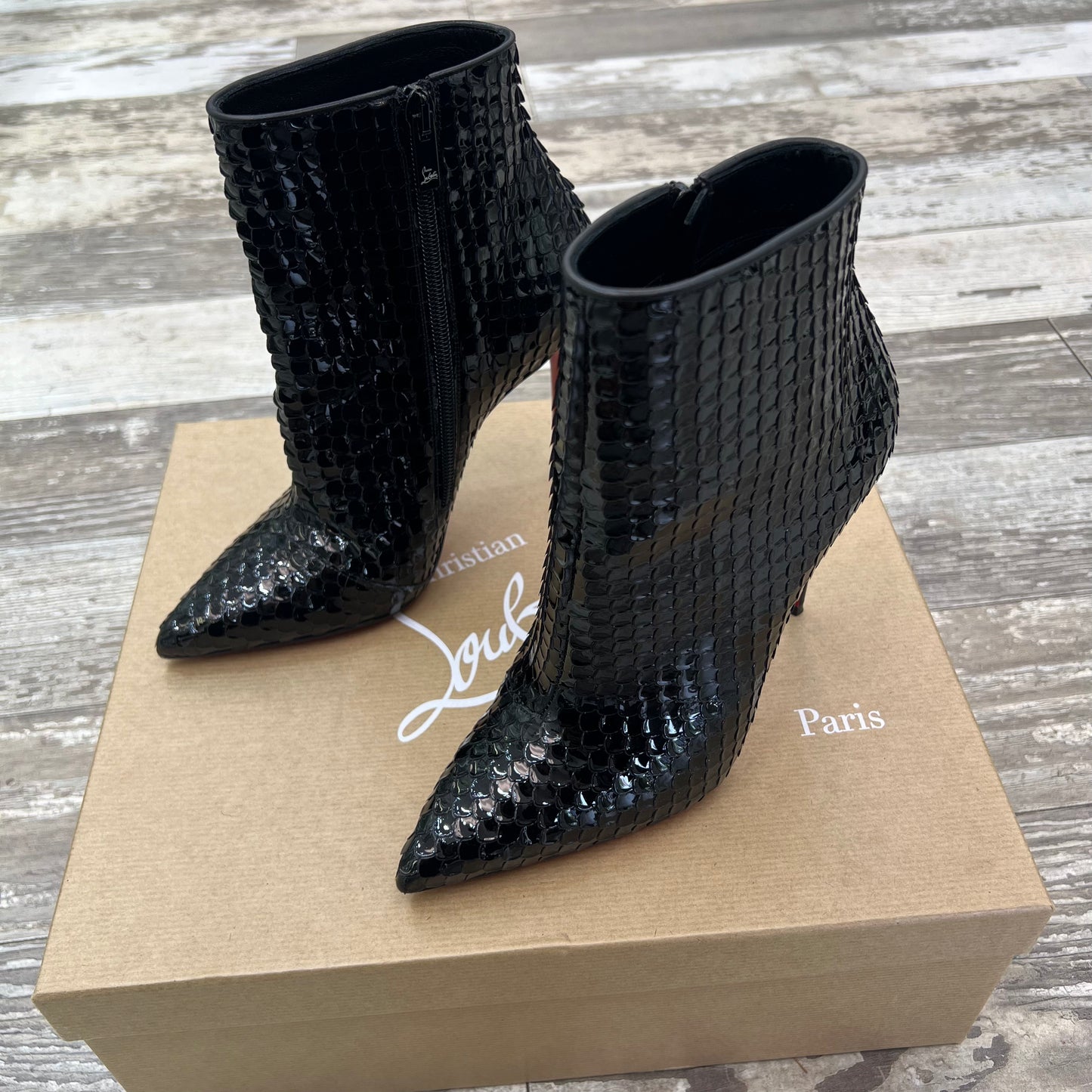 Christian Louboutin So Kate 100 Booty, Size 35
