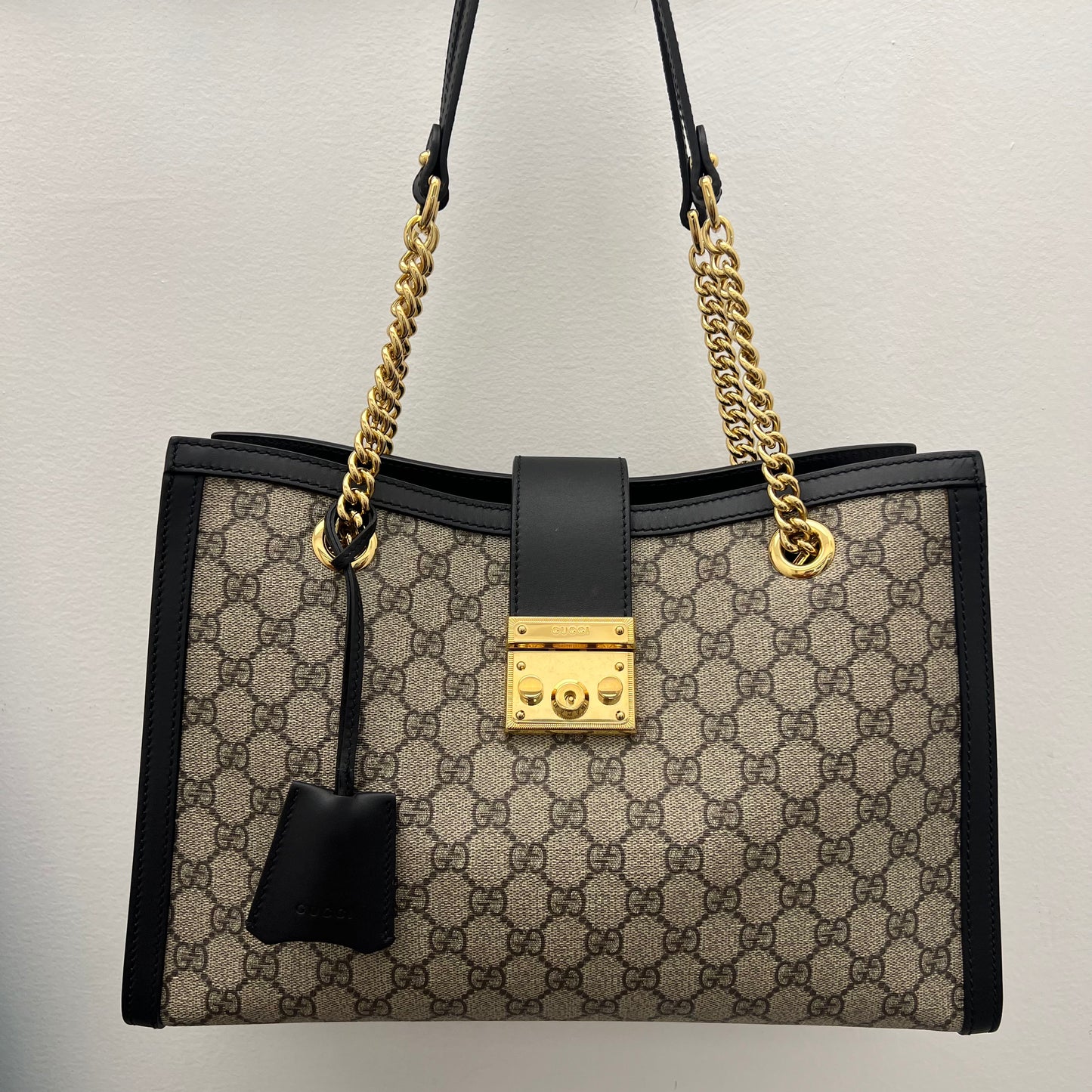 Gucci Monogram Padlock Chain Bag