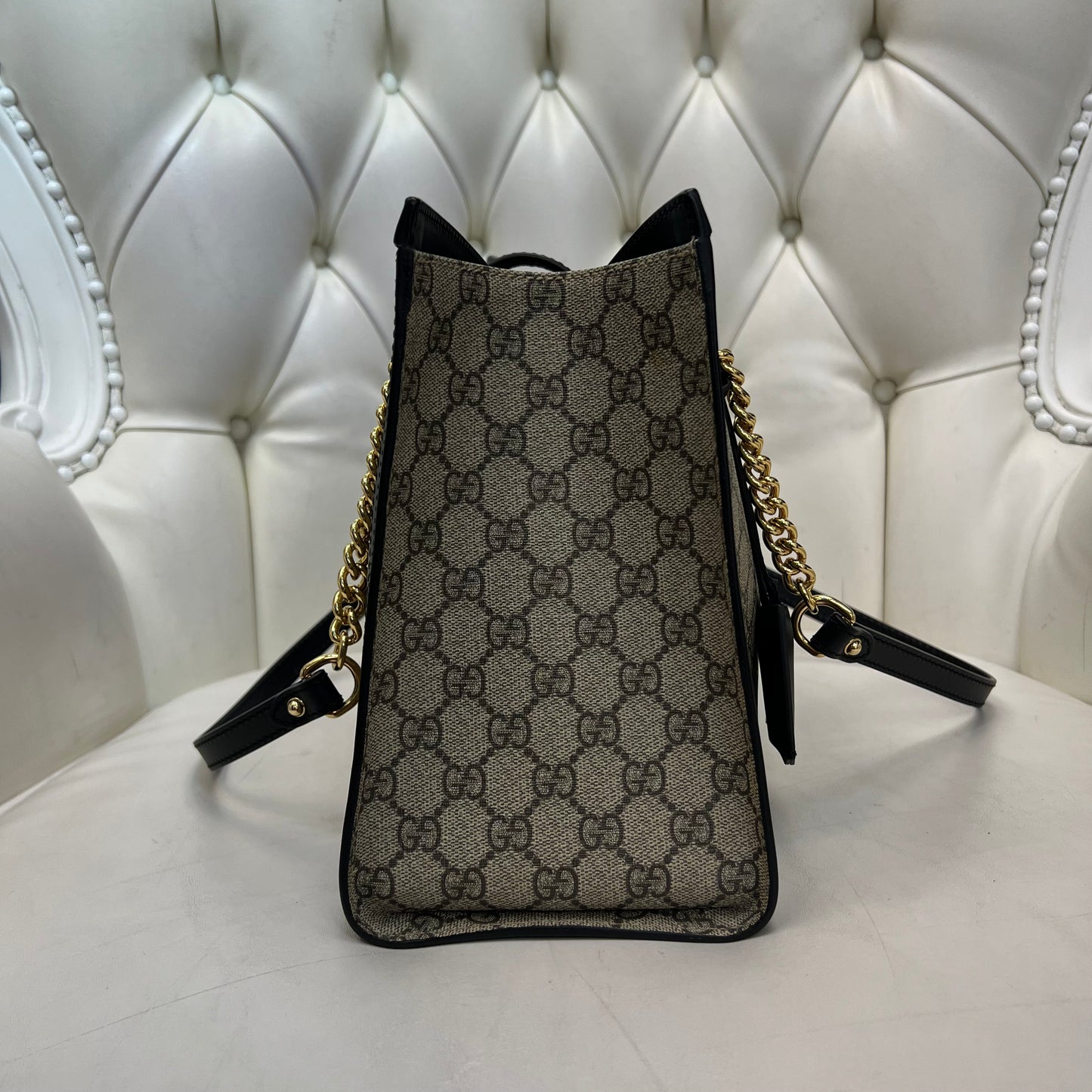 Gucci Monogram Padlock Chain Bag