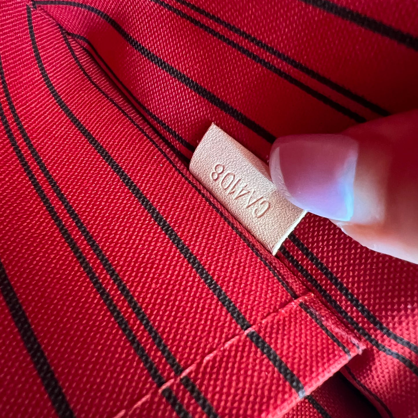 Louis Vuitton Neverfull Pouch Monogram Red