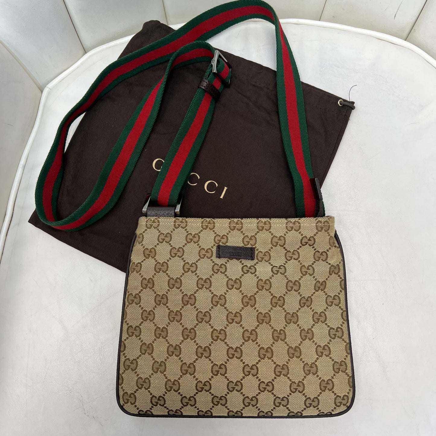 Gucci Monogram Web Strap Small Messenger