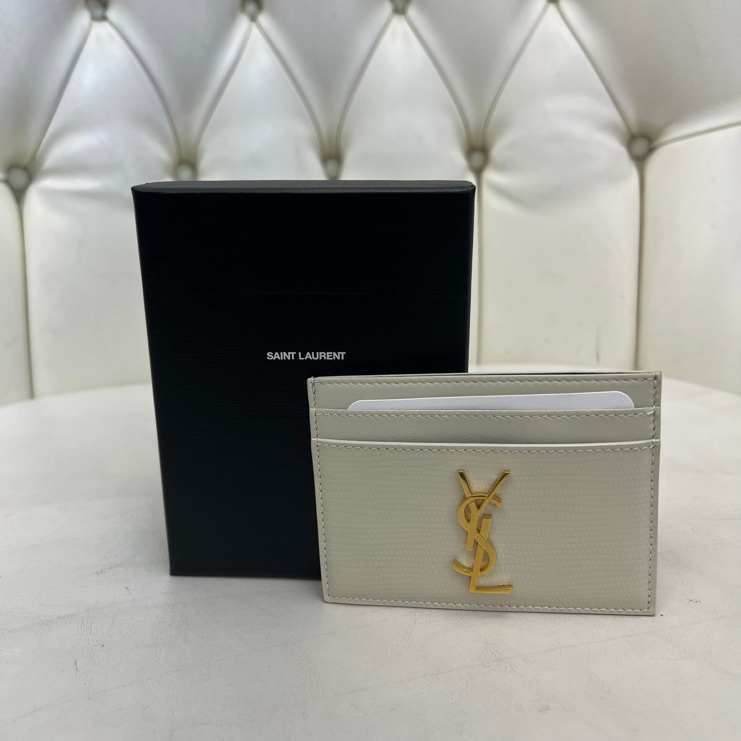 Saint Laurent Cassandre Card Case, New, Box and Dustbag