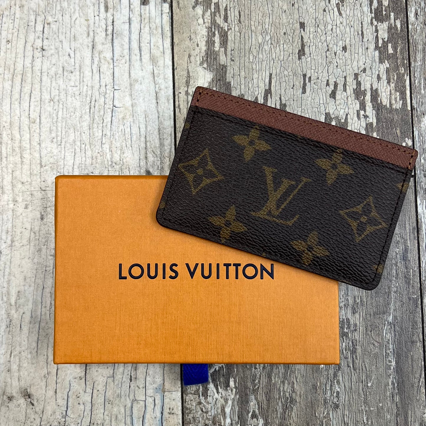 Louis Vuitton Monogram Card Holder with Box & Dust Bag