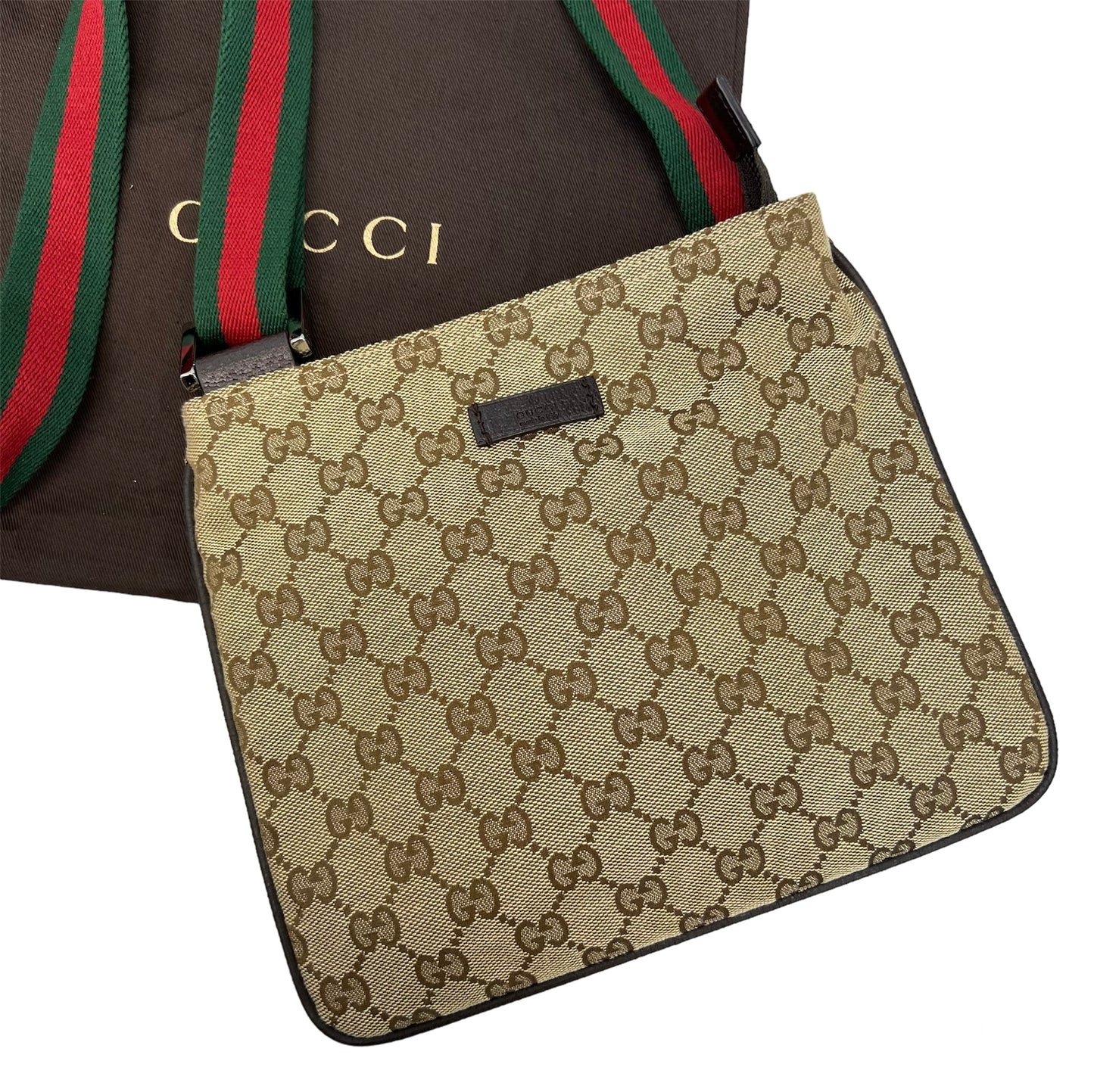 Gucci Monogram Web Strap Small Messenger