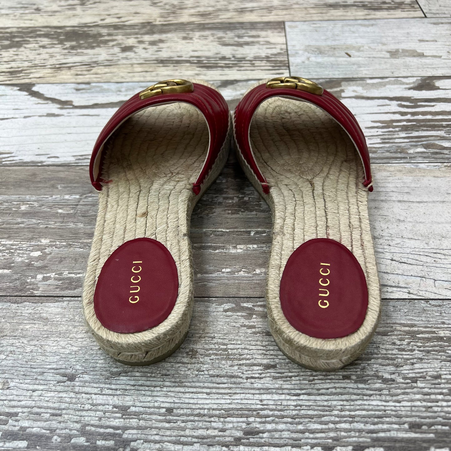 Gucci Marmont Sandal Red Size 38