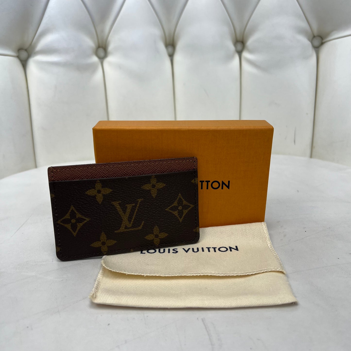 Louis Vuitton Monogram Card Holder with Box & Dust Bag