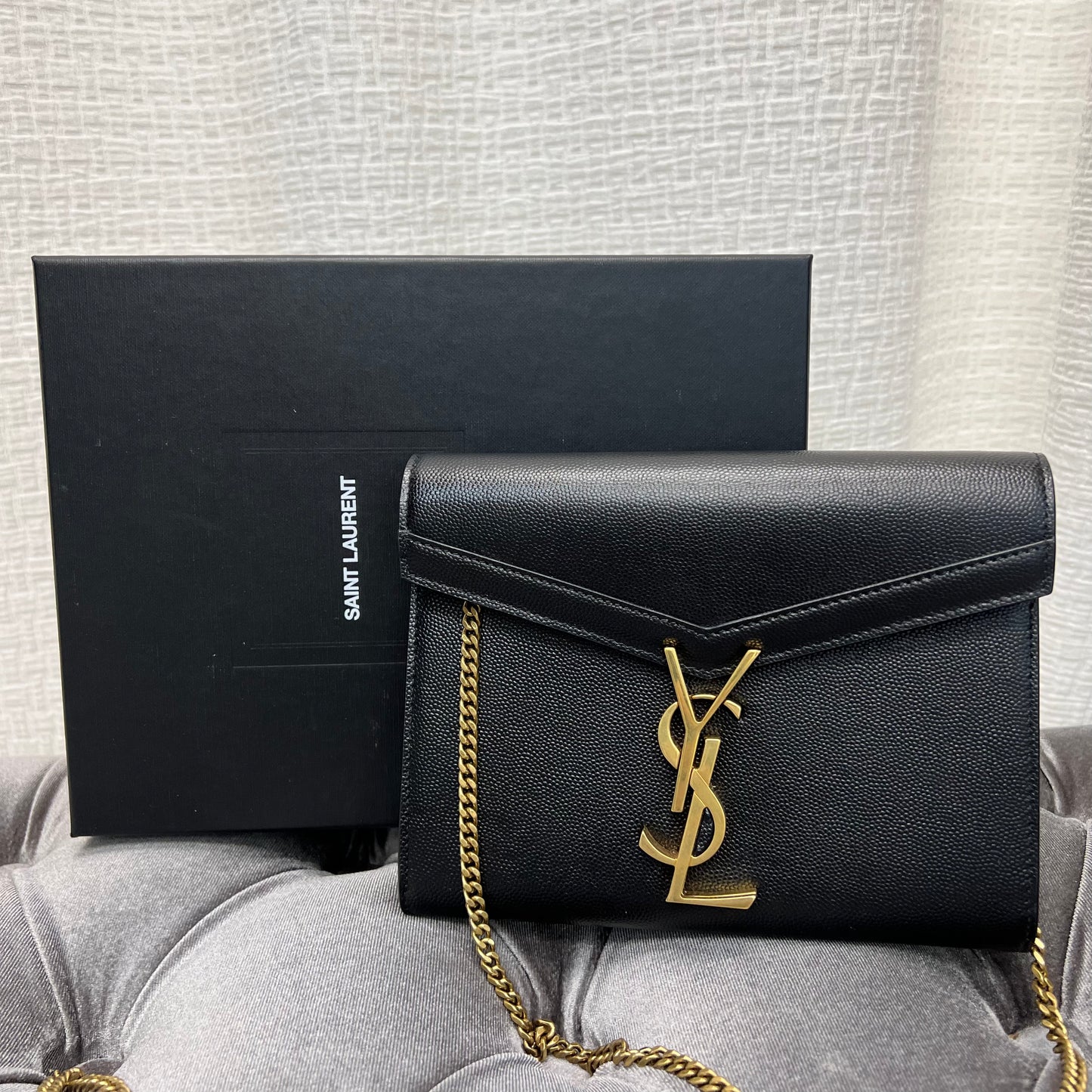 Saint Laurent Wallet on Chain, New, Box & Dustbag
