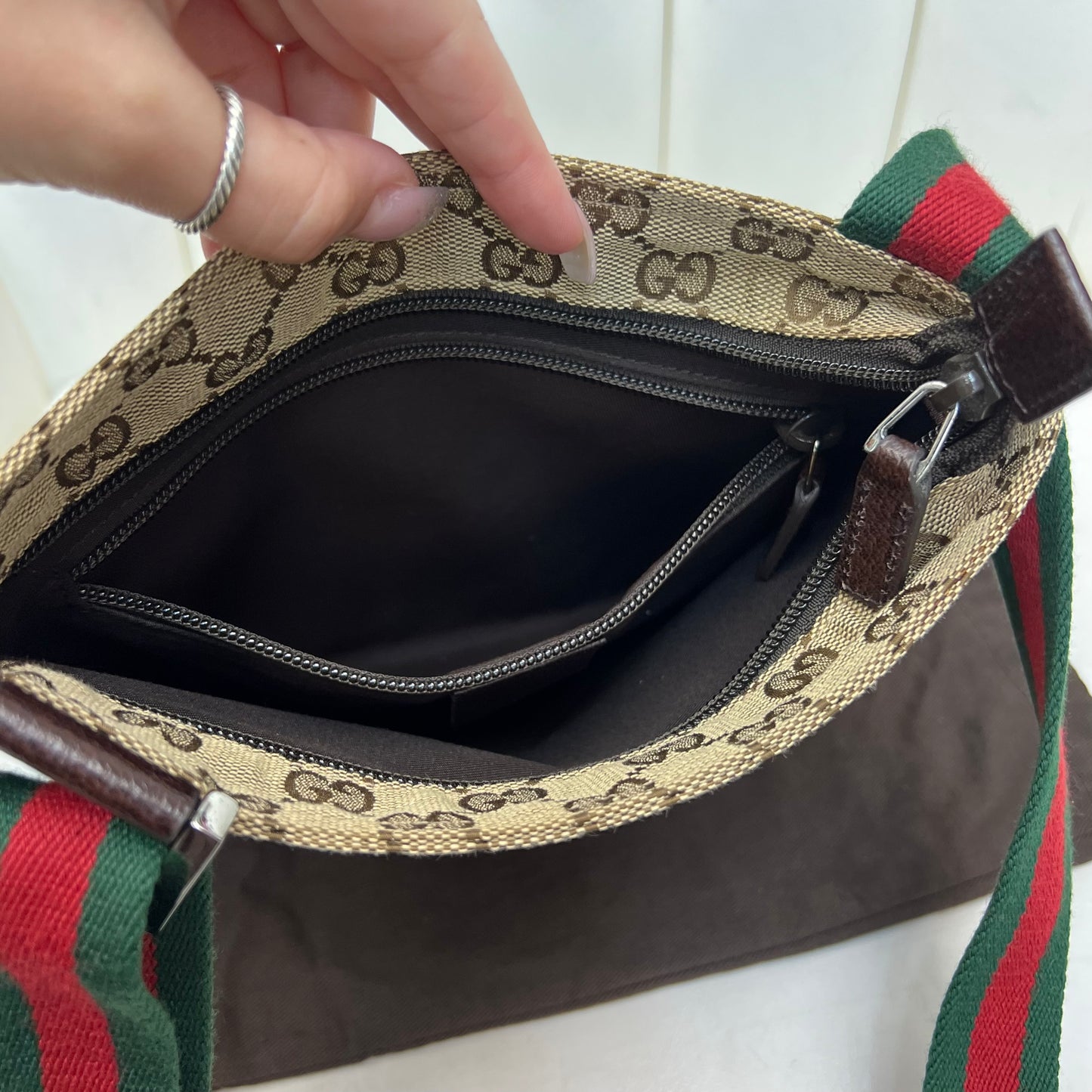 Gucci Monogram Web Strap Small Messenger
