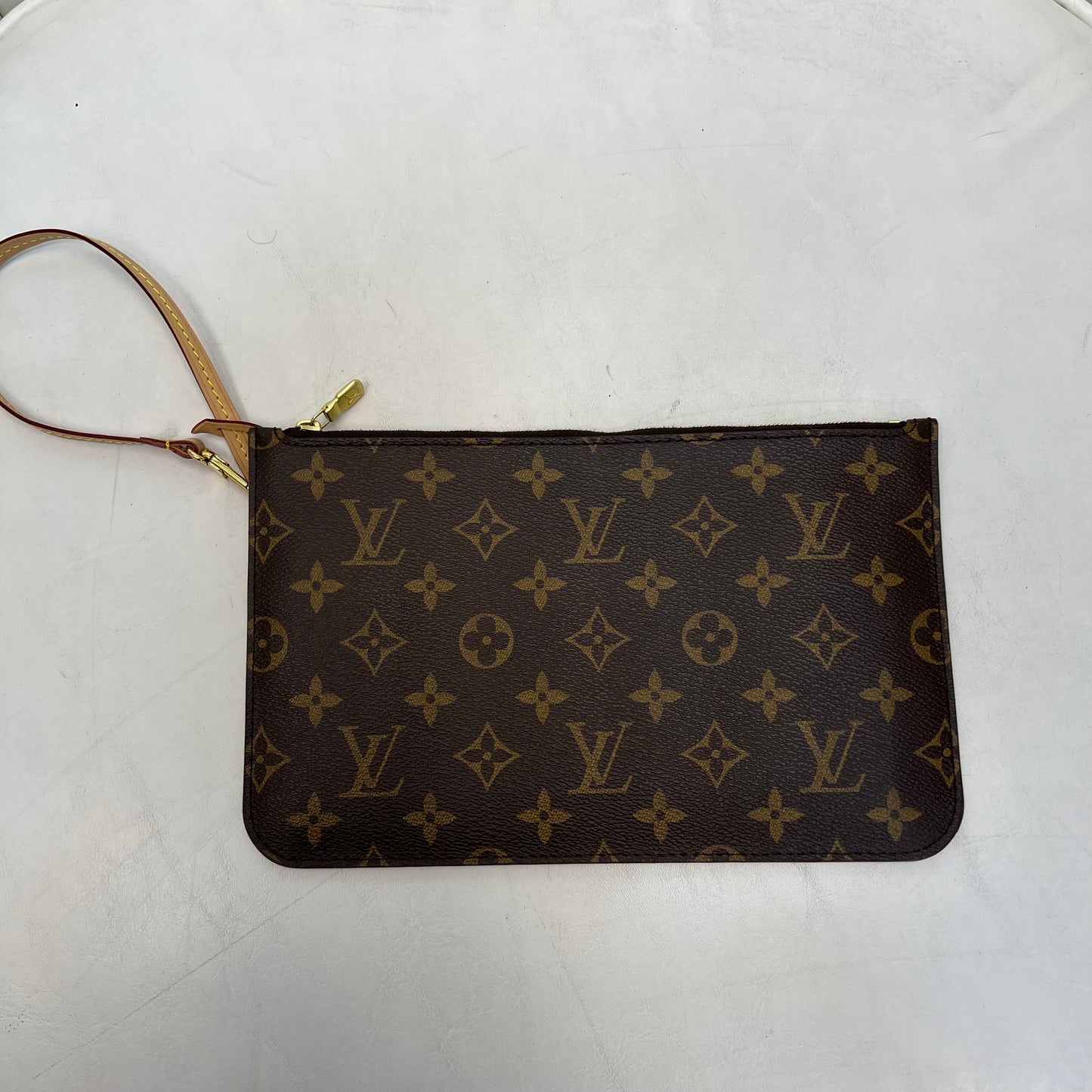 Louis Vuitton Neverfull Pouch Monogram Tan