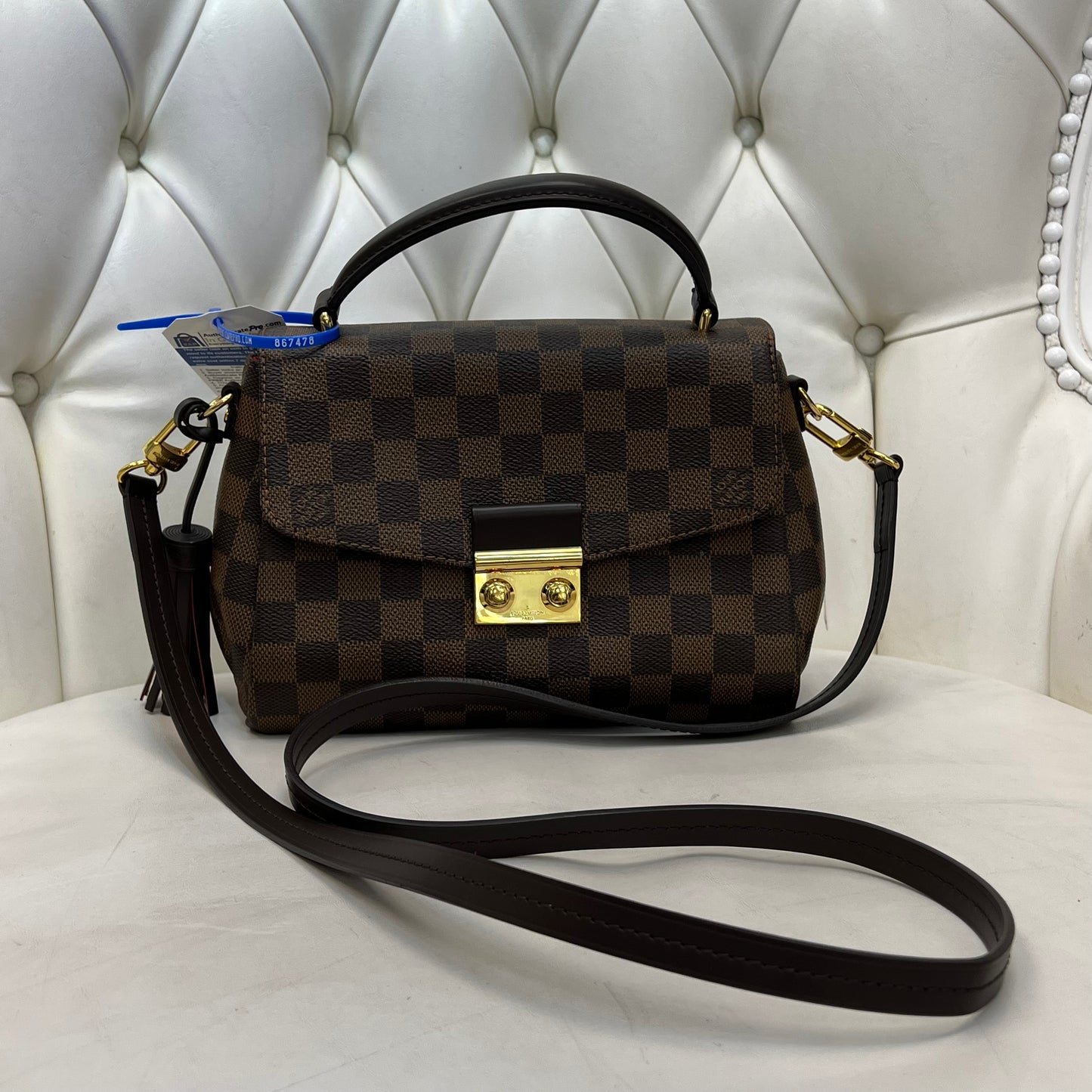 Louis Vuitton Croisette Compact Crossbody Damier Ebene