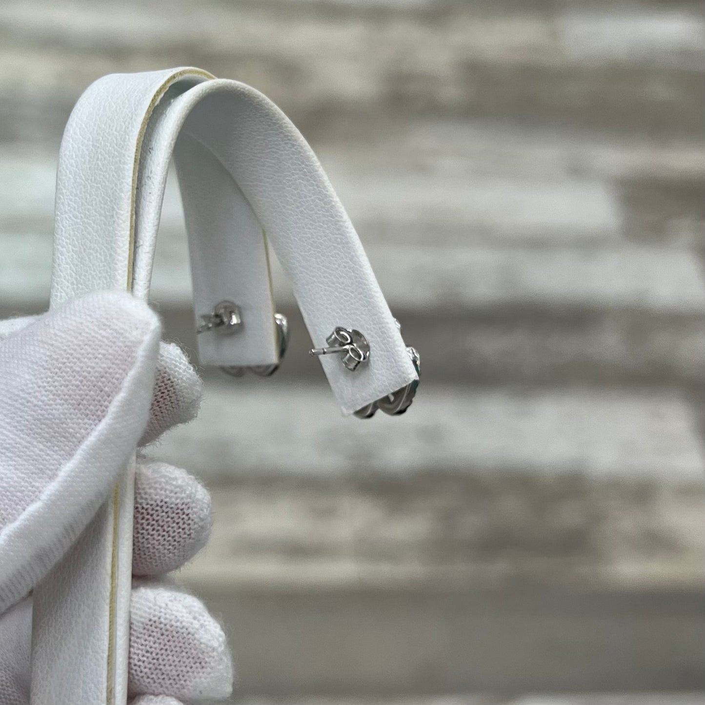 Sterling Silver Crystal Stud Earring