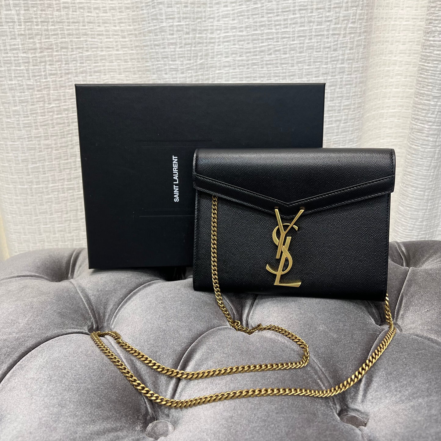 Saint Laurent Wallet on Chain, New, Box & Dustbag