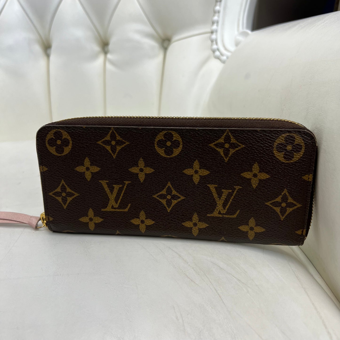 Louis Vuitton Clemence Wallet Monogram Rose Ballerine