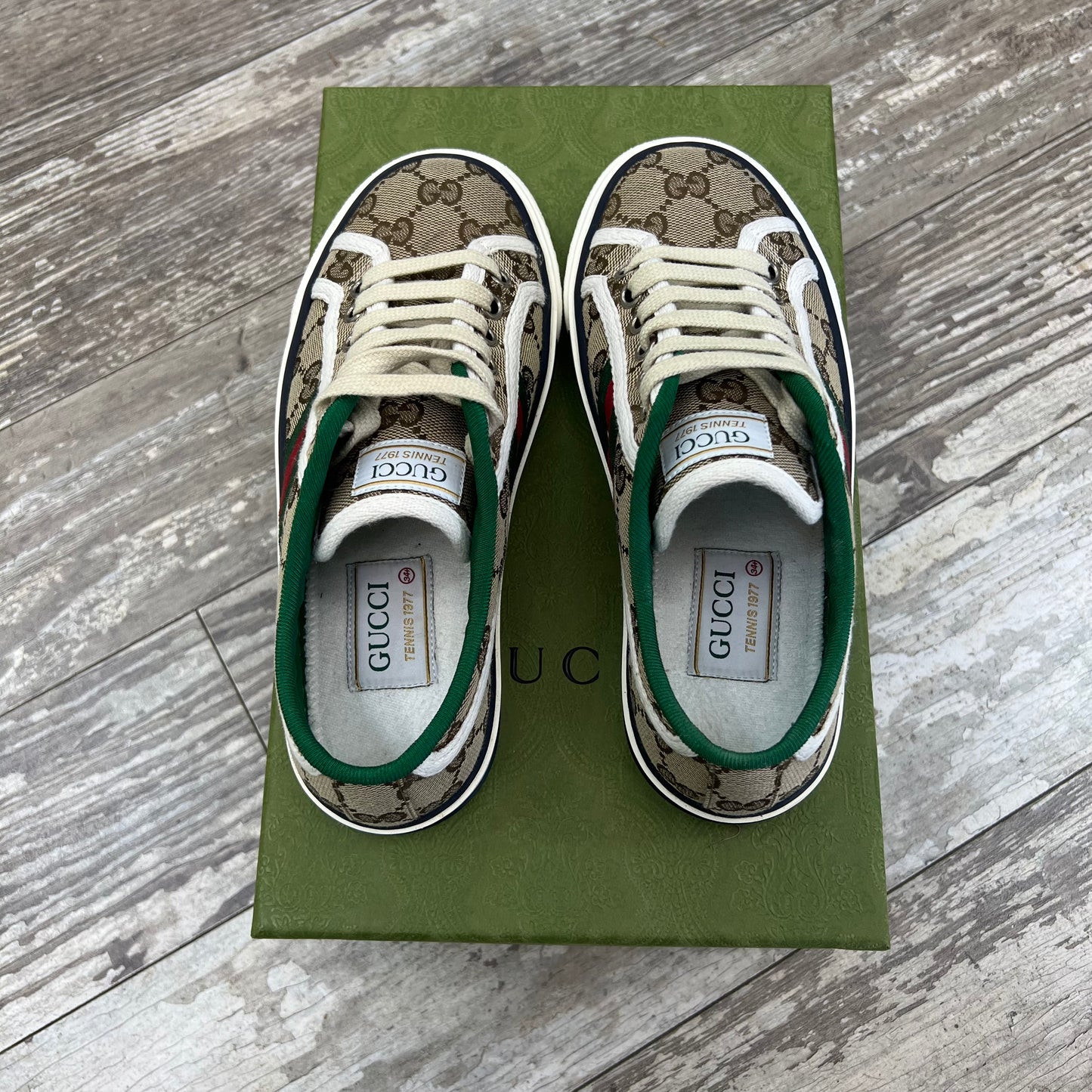 Gucci GG Tennis 1977 Sneaker, Size 34.5