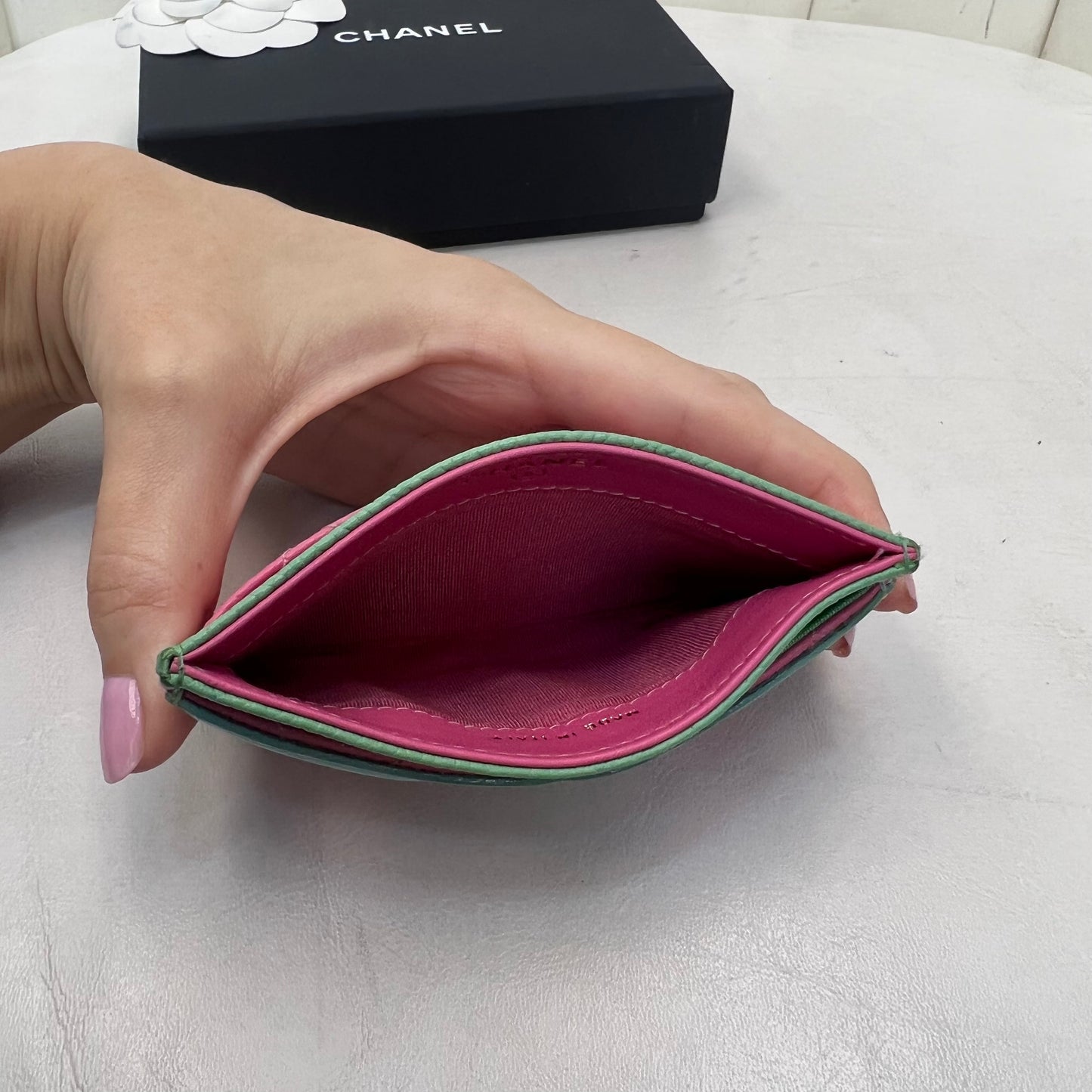 Chanel Quilted CC Filigree Card Holder
