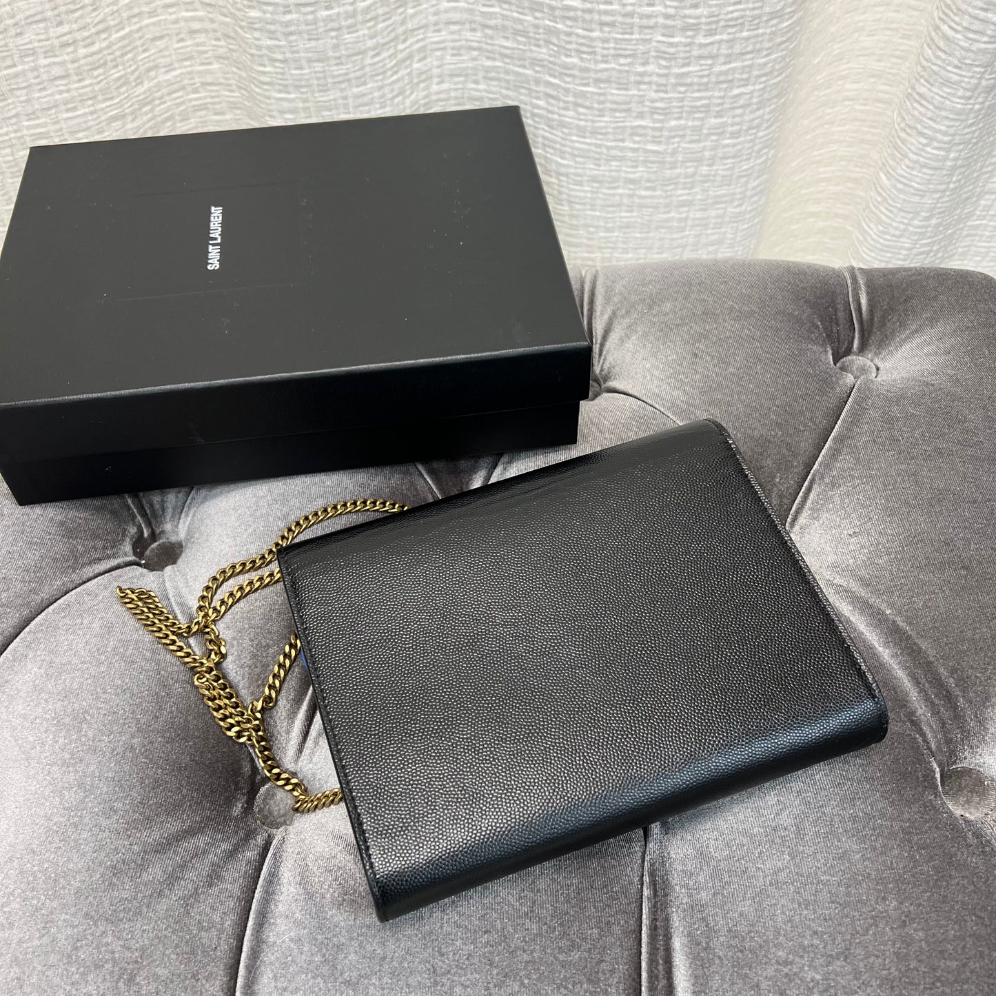 Saint Laurent Wallet on Chain, New, Box & Dustbag