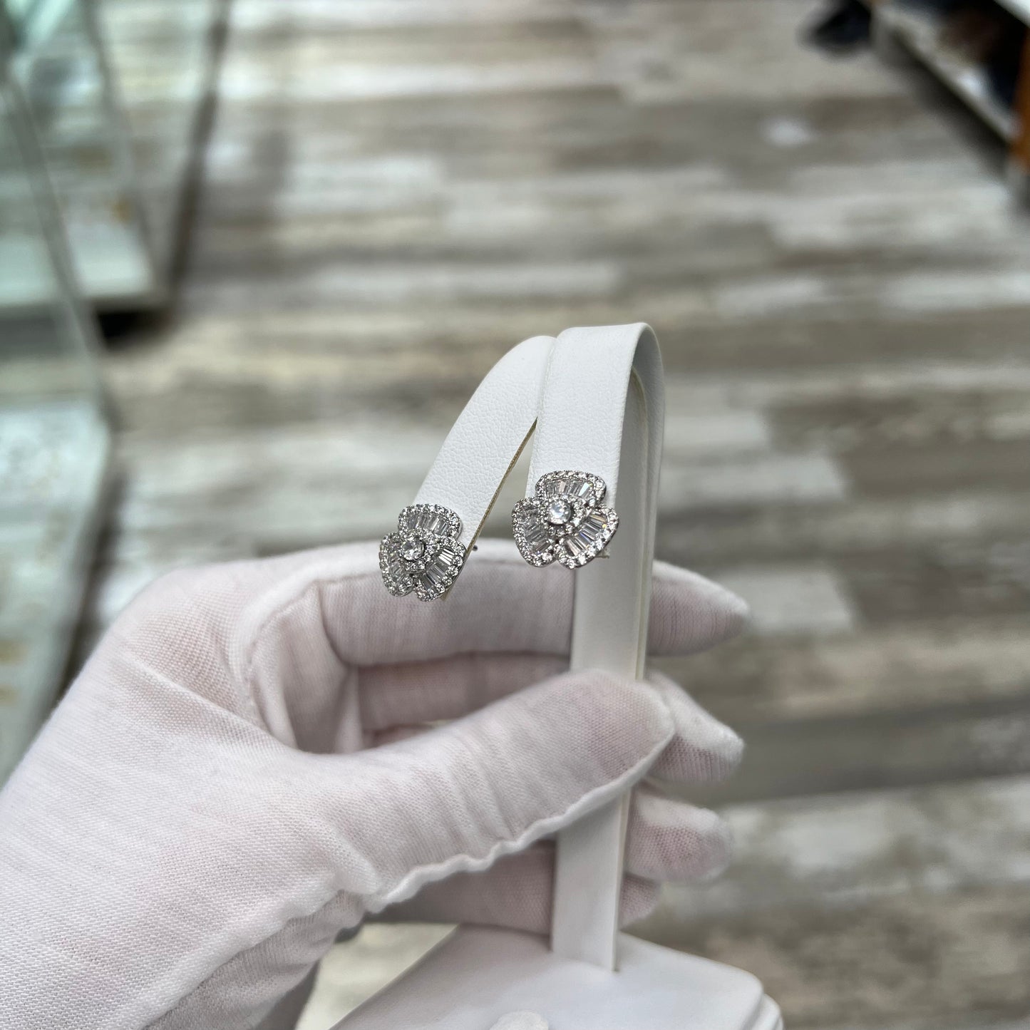 Sterling Silver Crystal Stud Earring