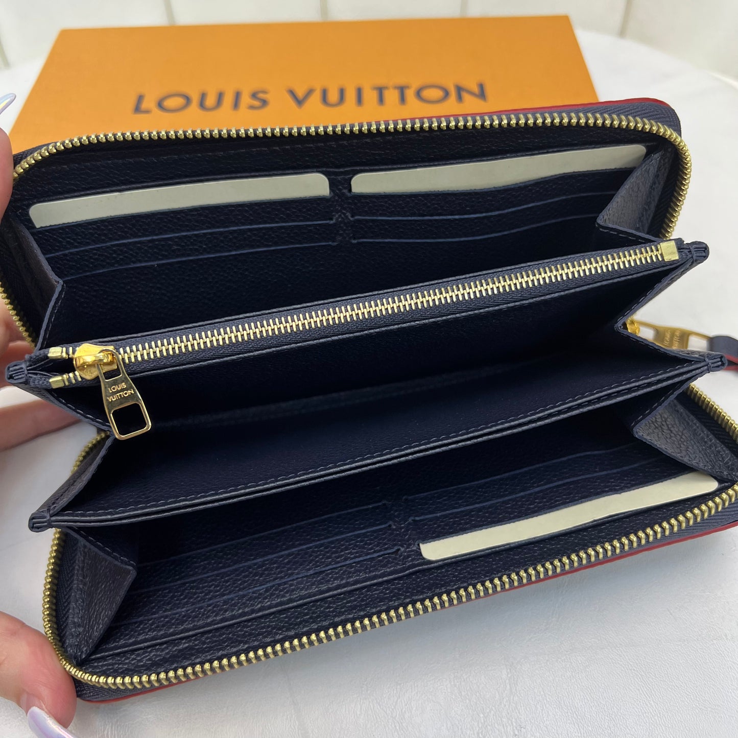 Louis Vuitton Zippy Wallet Marine Rogue Empreinte Leather