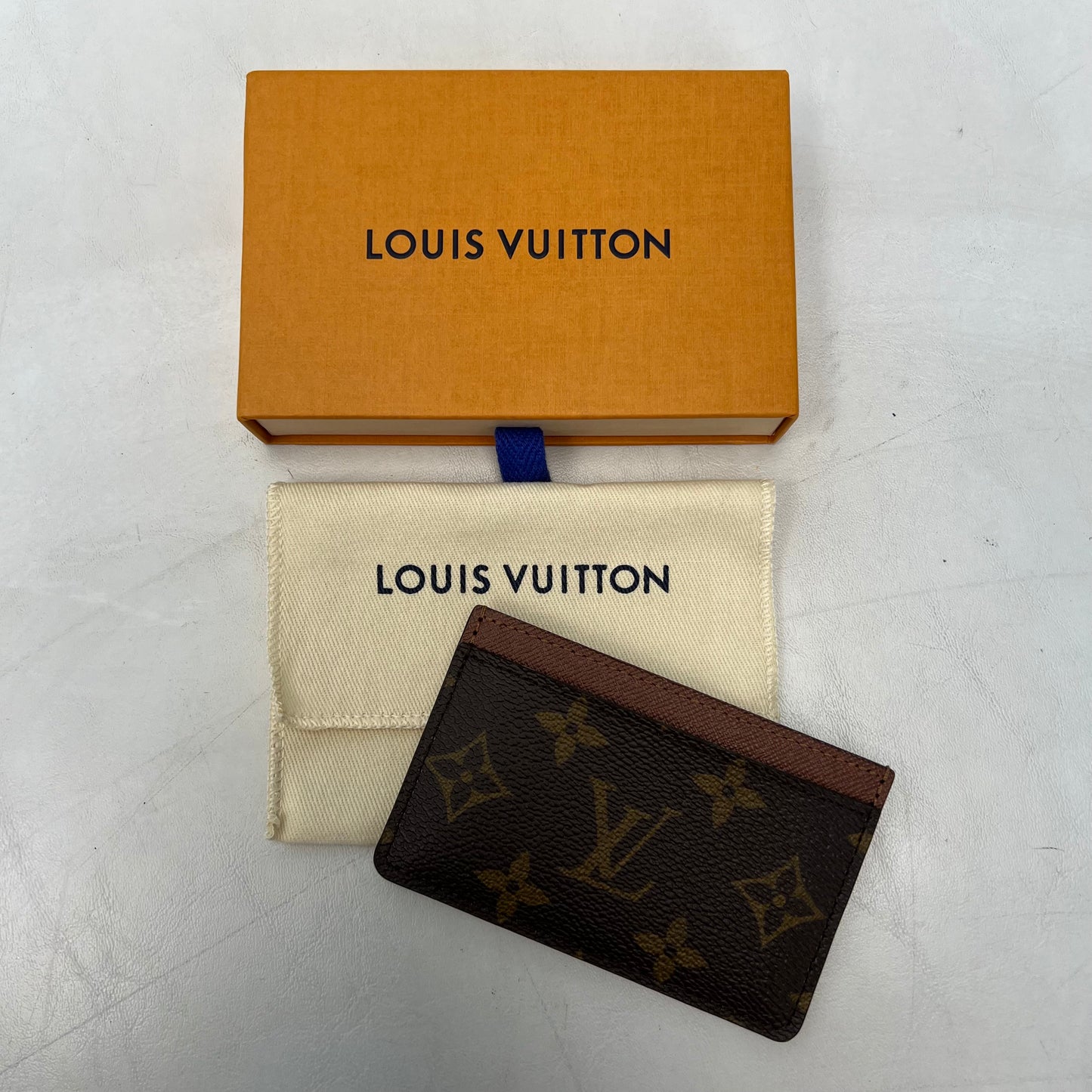 Louis Vuitton Monogram Card Holder with Box & Dust Bag