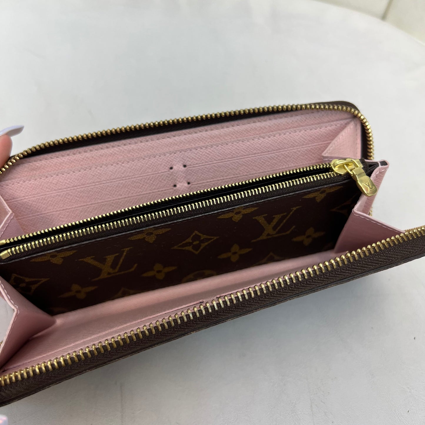 Louis Vuitton Clemence Wallet Monogram Rose Ballerine