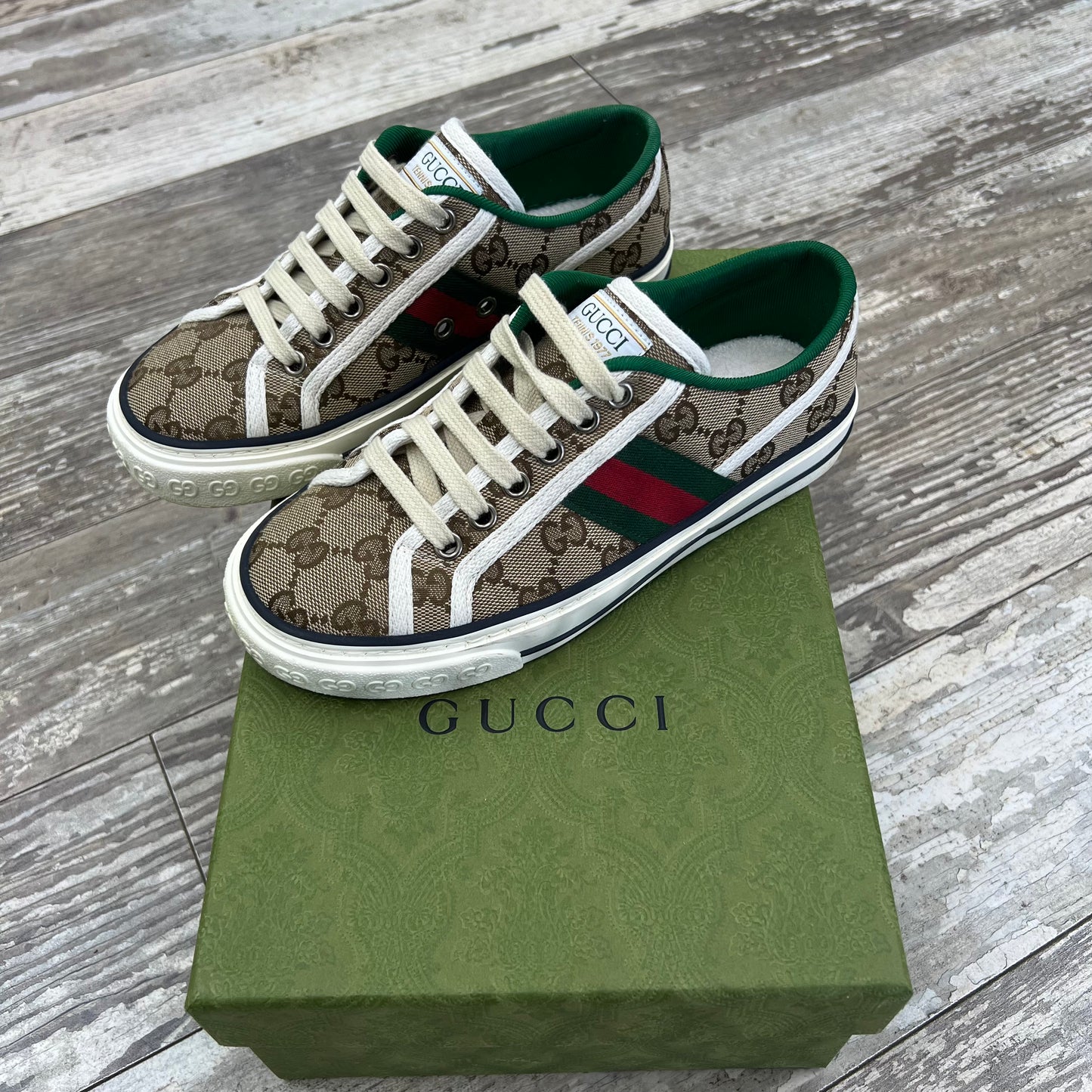 Gucci GG Tennis 1977 Sneaker, Size 34.5