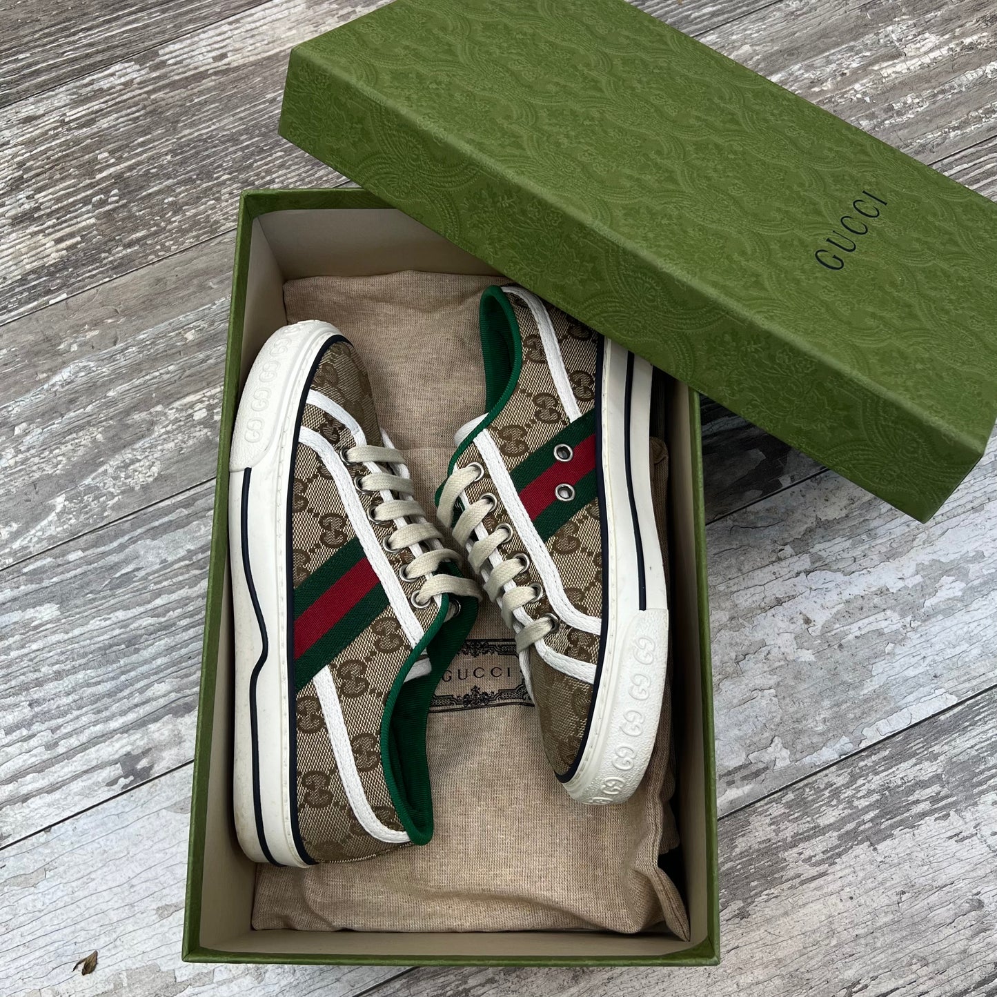 Gucci GG Tennis 1977 Sneaker, Size 34.5