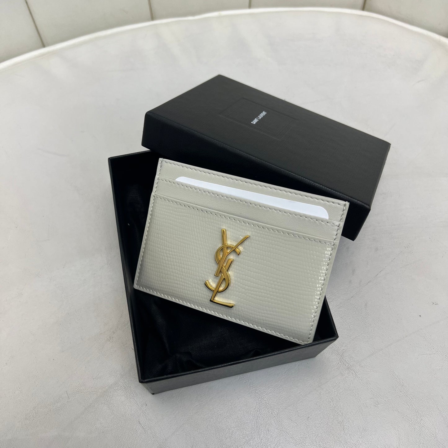 Saint Laurent Cassandre Card Case, New, Box and Dustbag