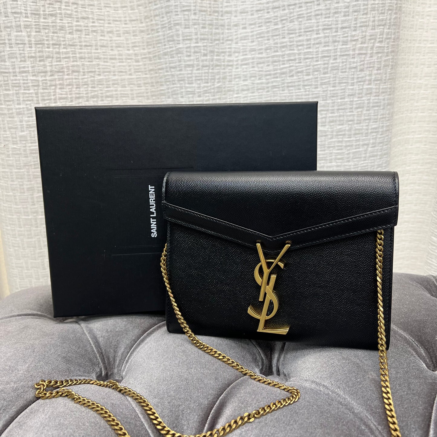Saint Laurent Wallet on Chain, New, Box & Dustbag