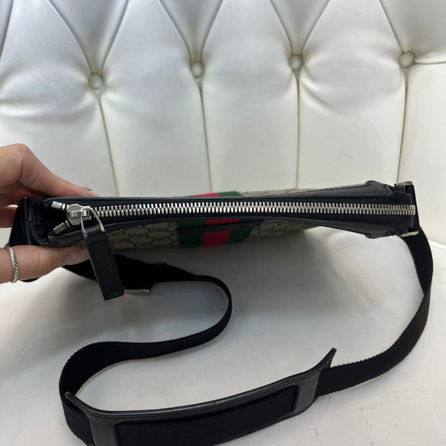 Gucci GG Supreme Web Messenger Bag