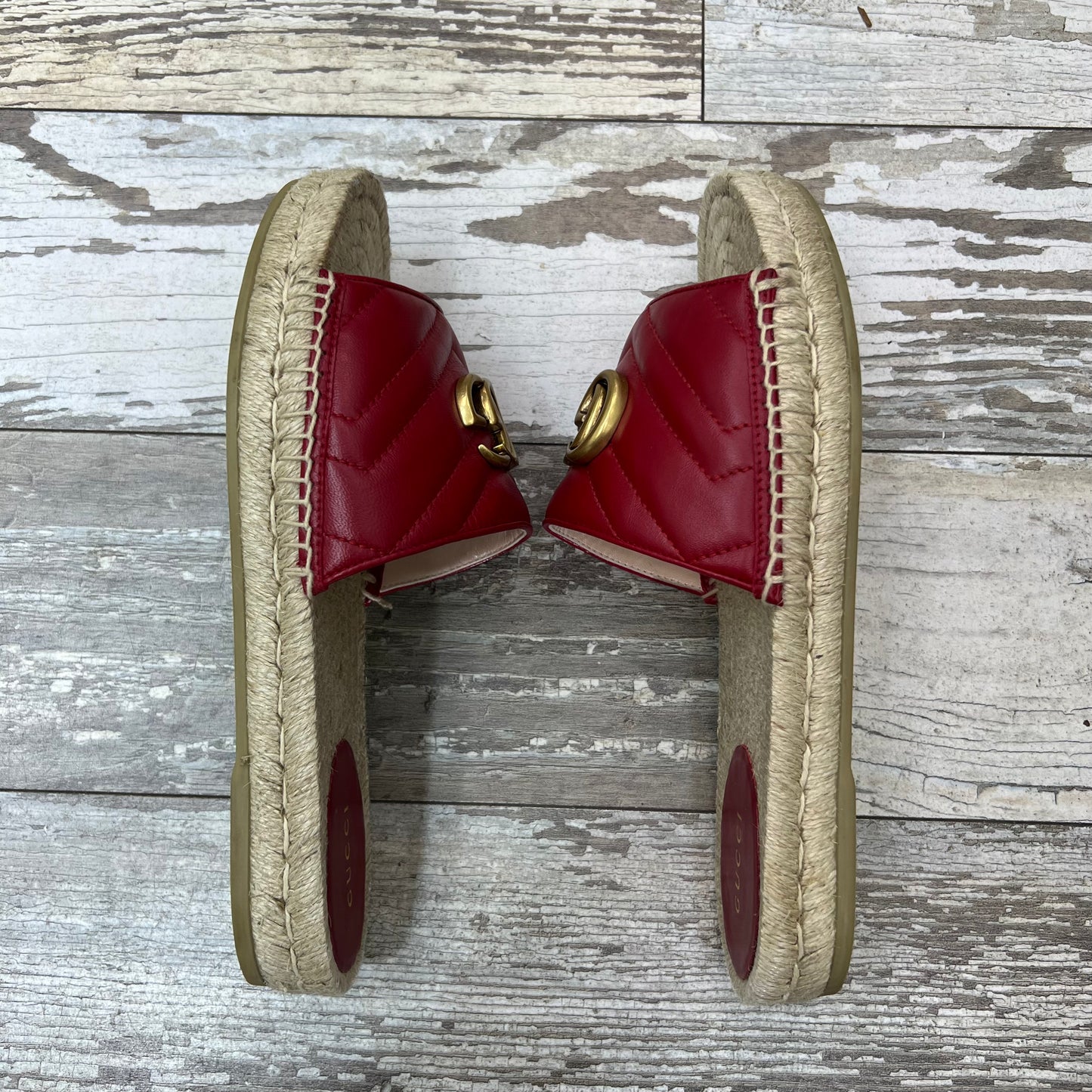 Gucci Marmont Sandal Red Size 38