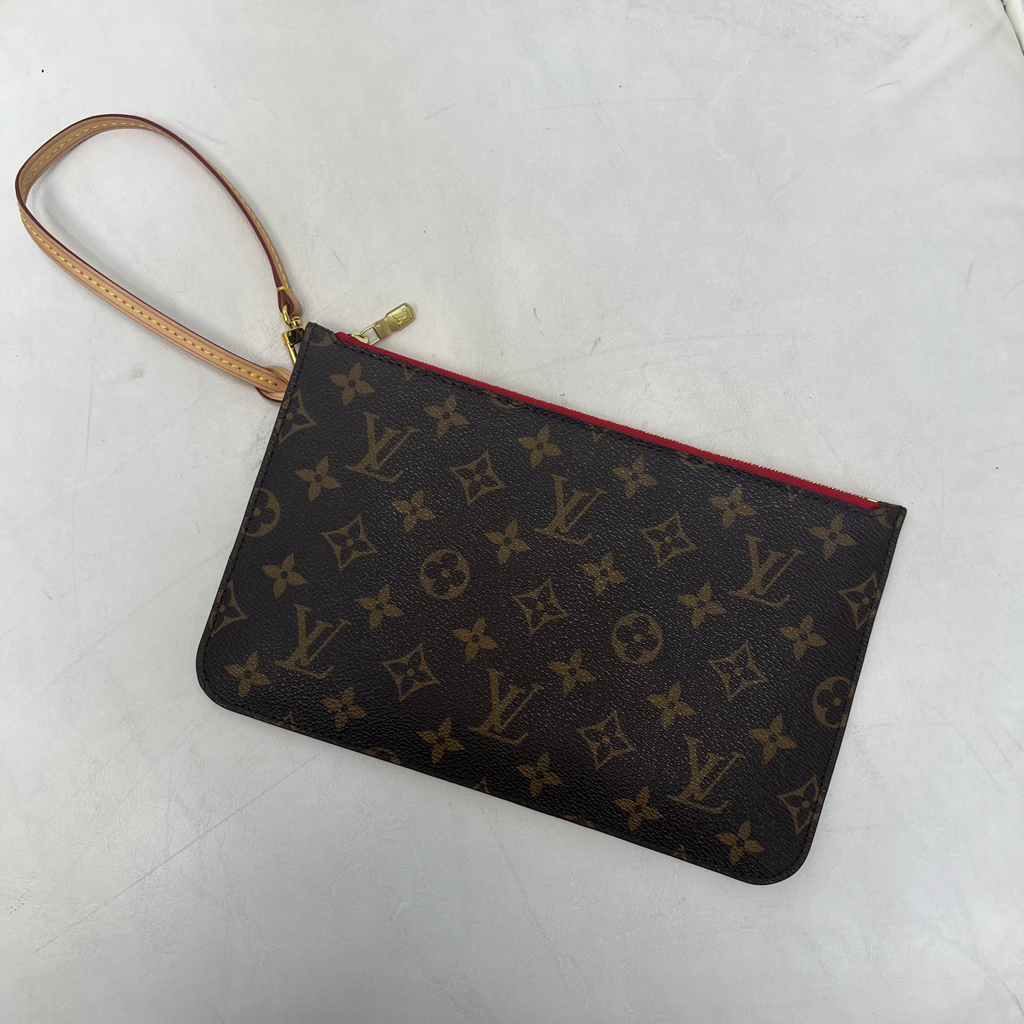 Louis Vuitton Neverfull Pouch Monogram Red