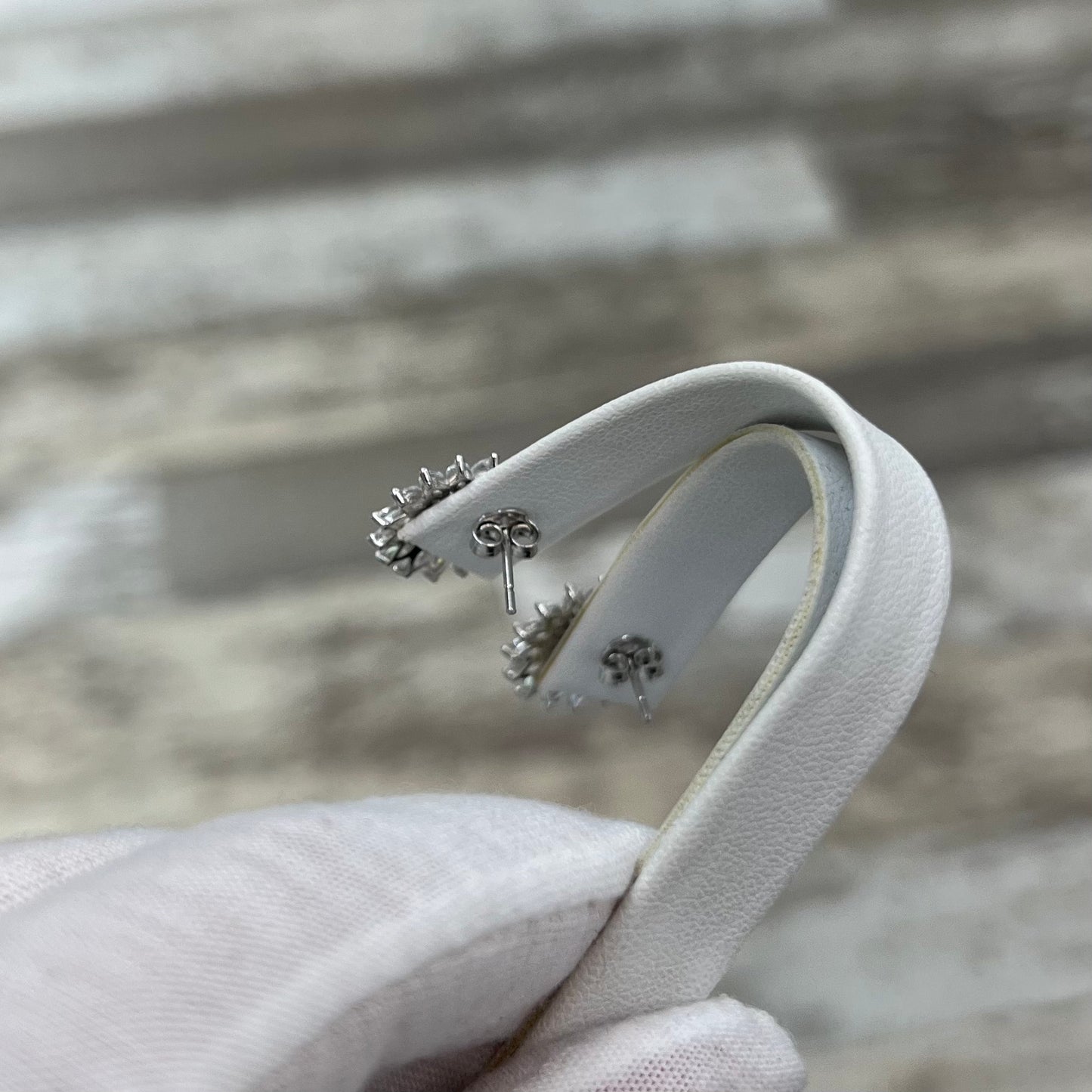 Sterling Silver Crystal Stud Earring