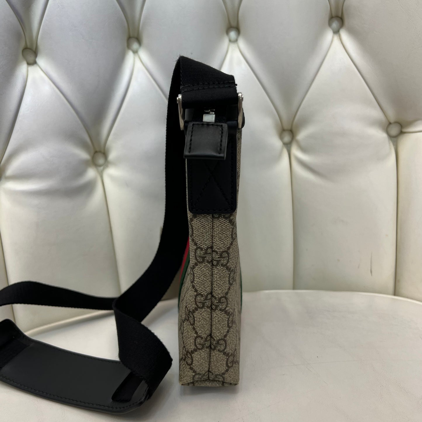 Gucci GG Supreme Web Messenger Bag