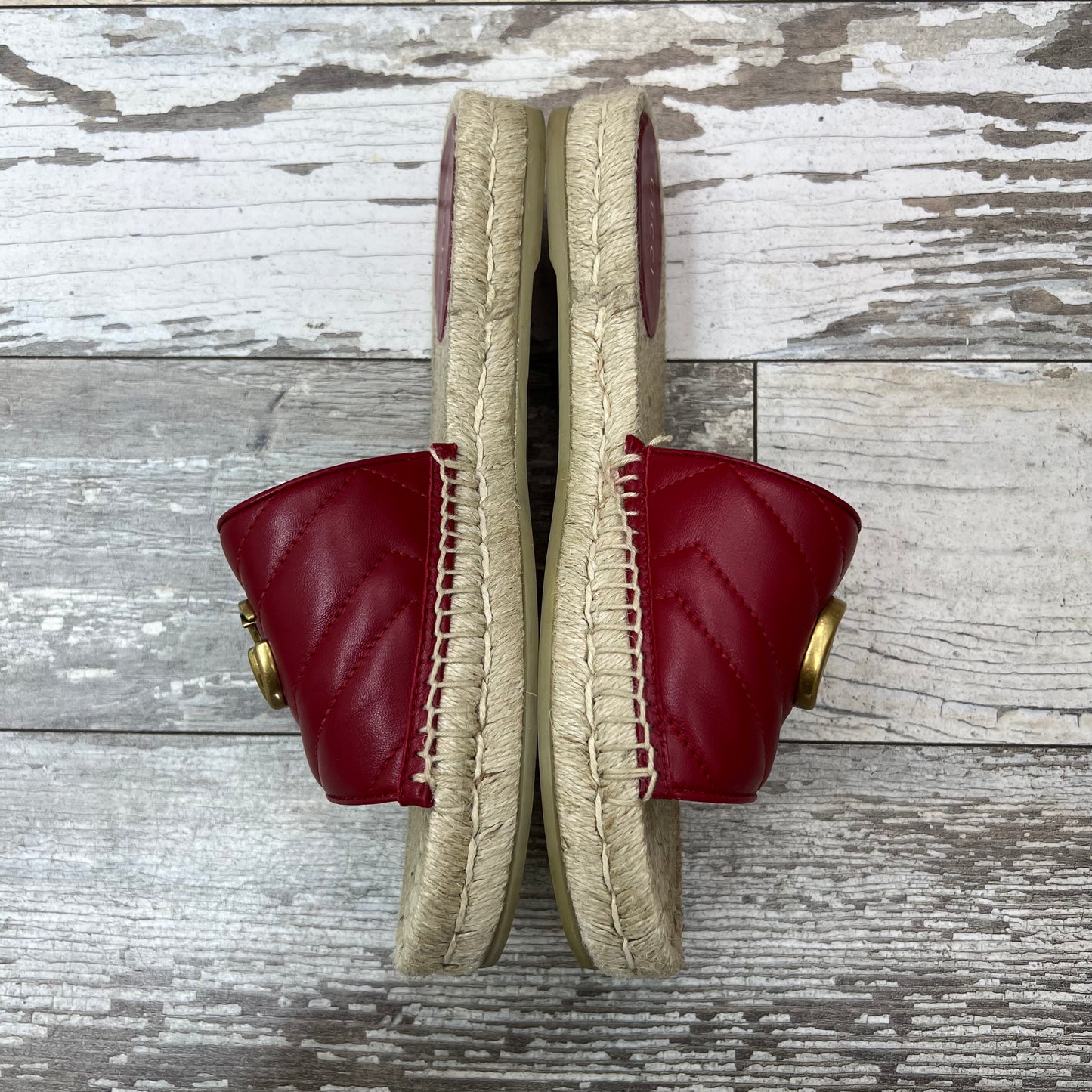 Gucci Marmont Sandal Red Size 38