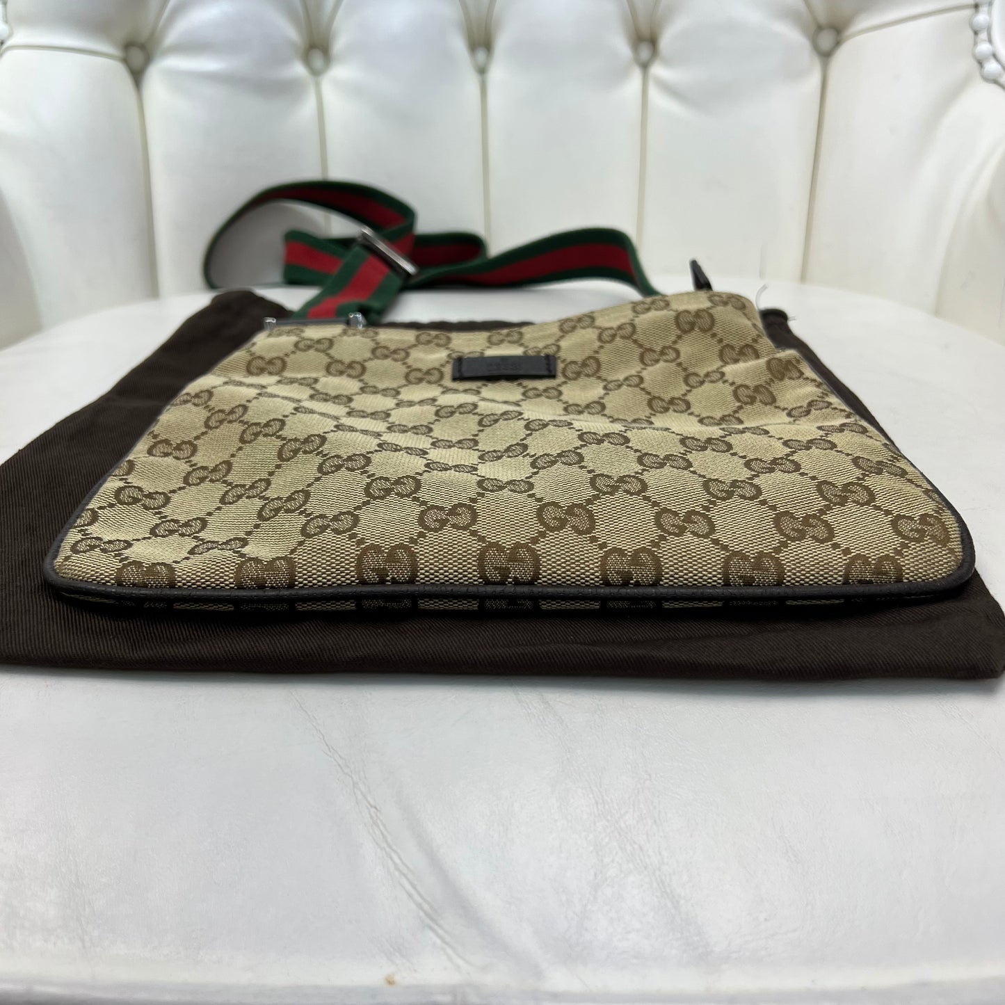 Gucci Monogram Web Strap Small Messenger